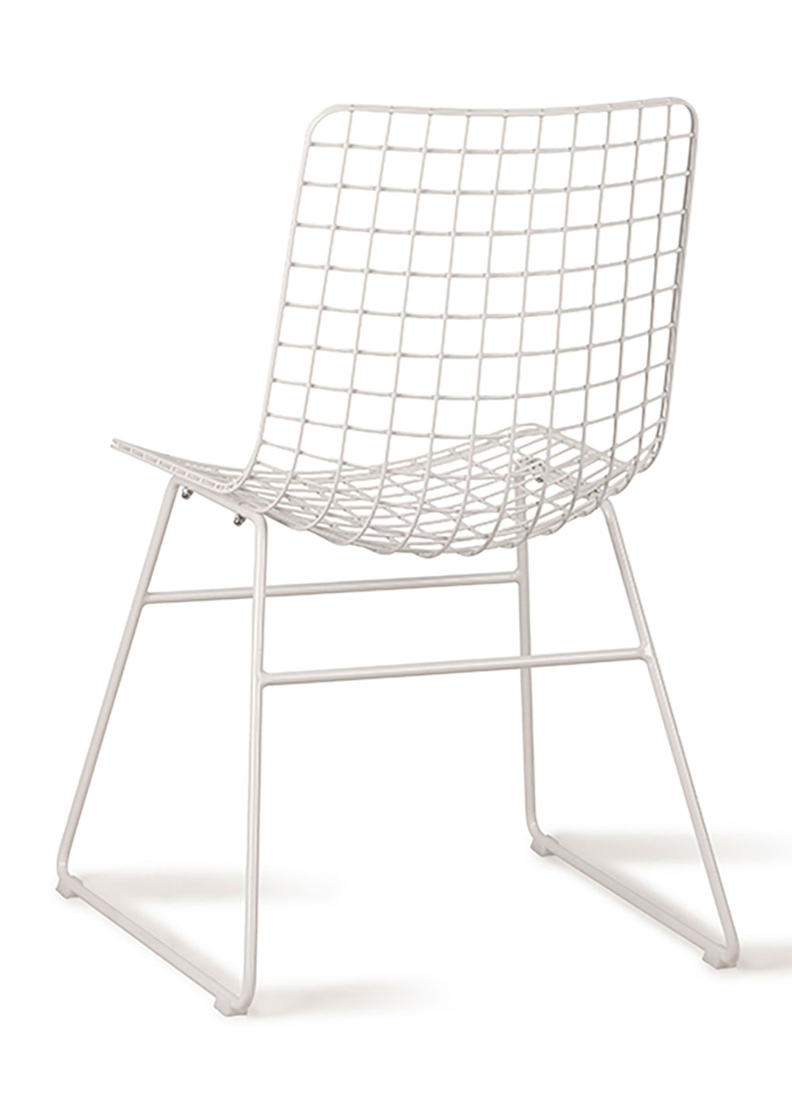 HKLiving - Chair - Metal Wire Chair - White