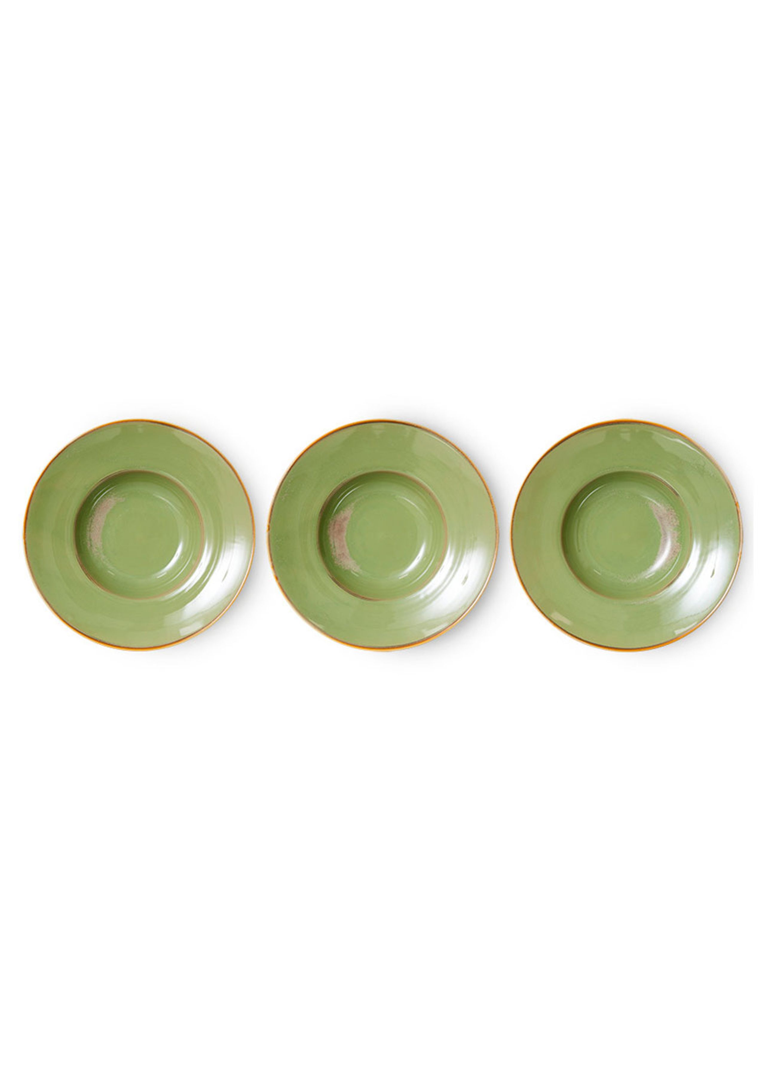 HKLiving - Bord - Chef Ceramics - Pasta Plate - Moss Green