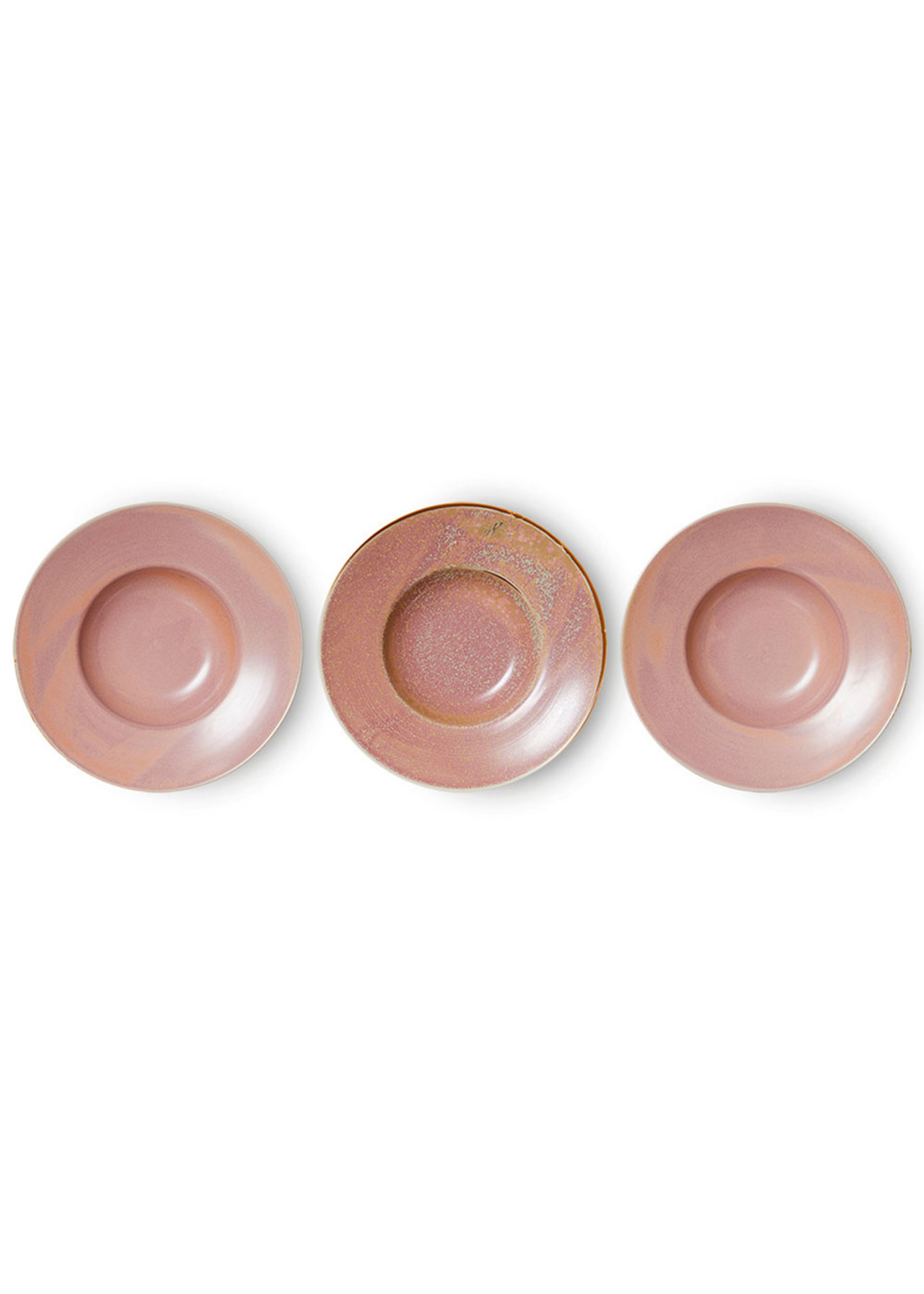 HKLiving - Bord - Chef Ceramics - Pasta Plate - Rustic Pink