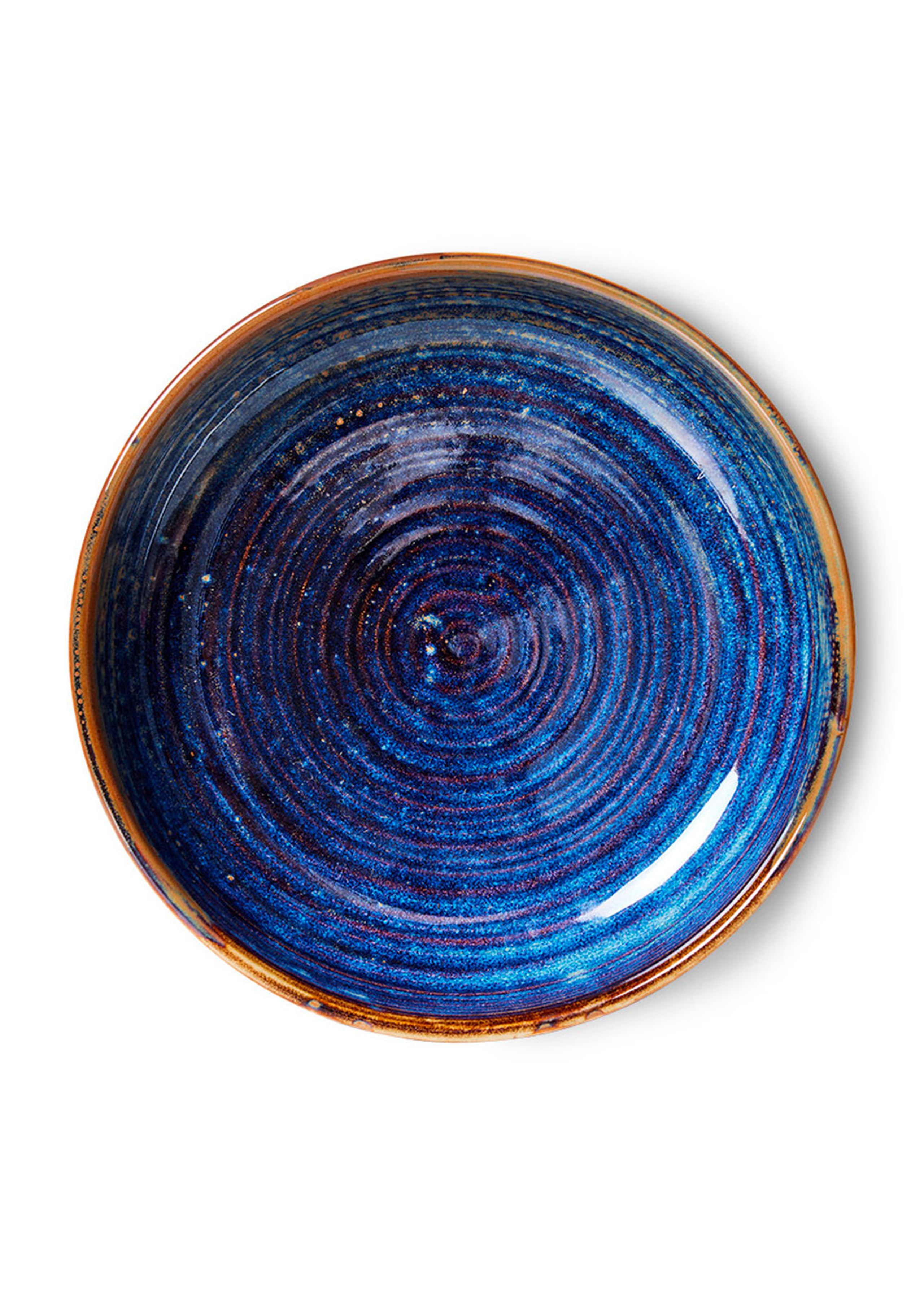 HKLiving - Plaque - Chef Ceramics - Deep Plate, Large - Rustic Blue