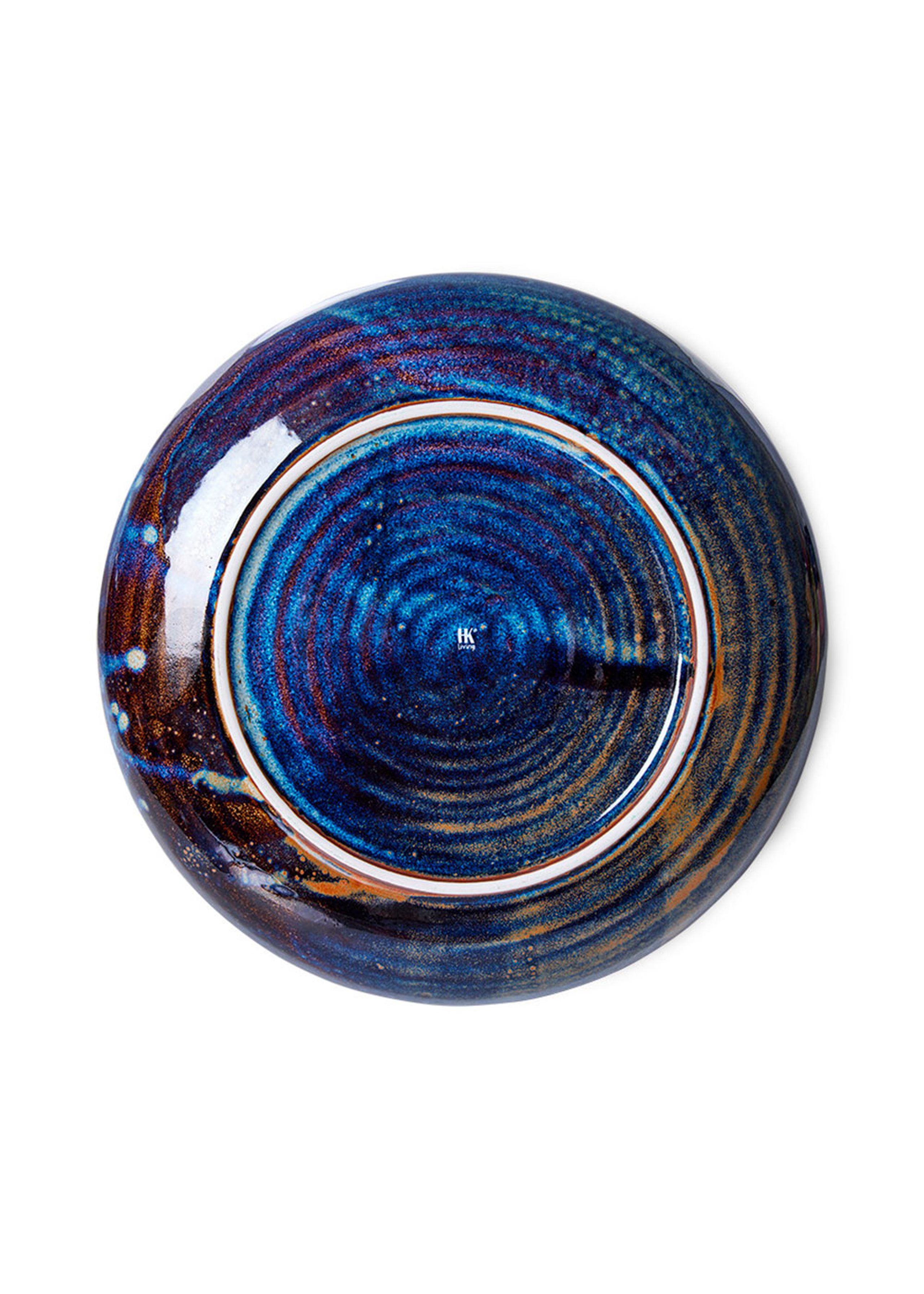HKLiving - Teller - Chef Ceramics - Deep Plate, Medium - Rustic Blue