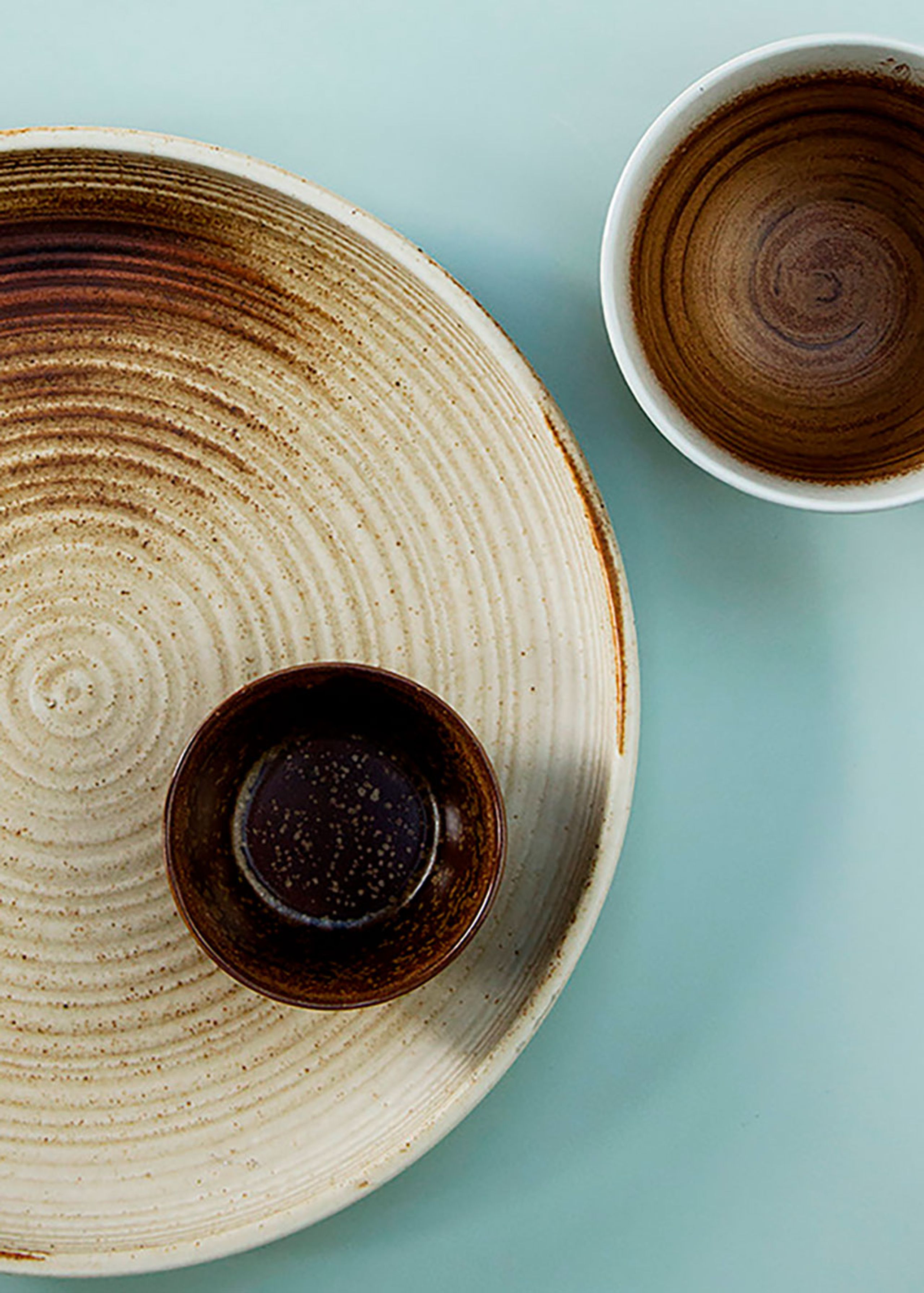 HKLiving - Bord - Chef Ceramics - Dinner Plate - Rustic Cream/Brown