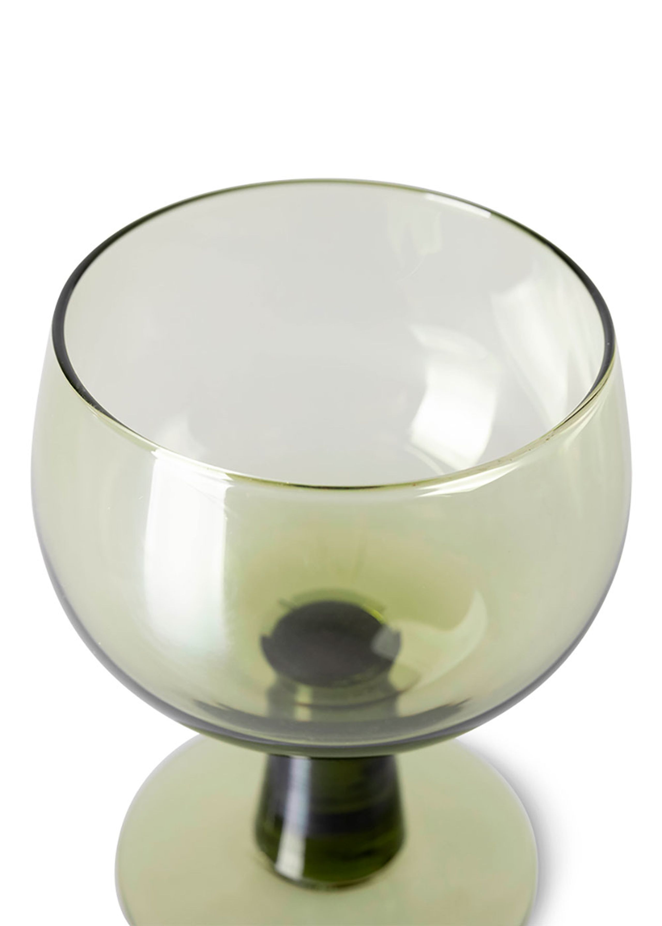 HKLiving - Kieliszek do wina - The Emeralds: Wine Glass Low - Olive Green