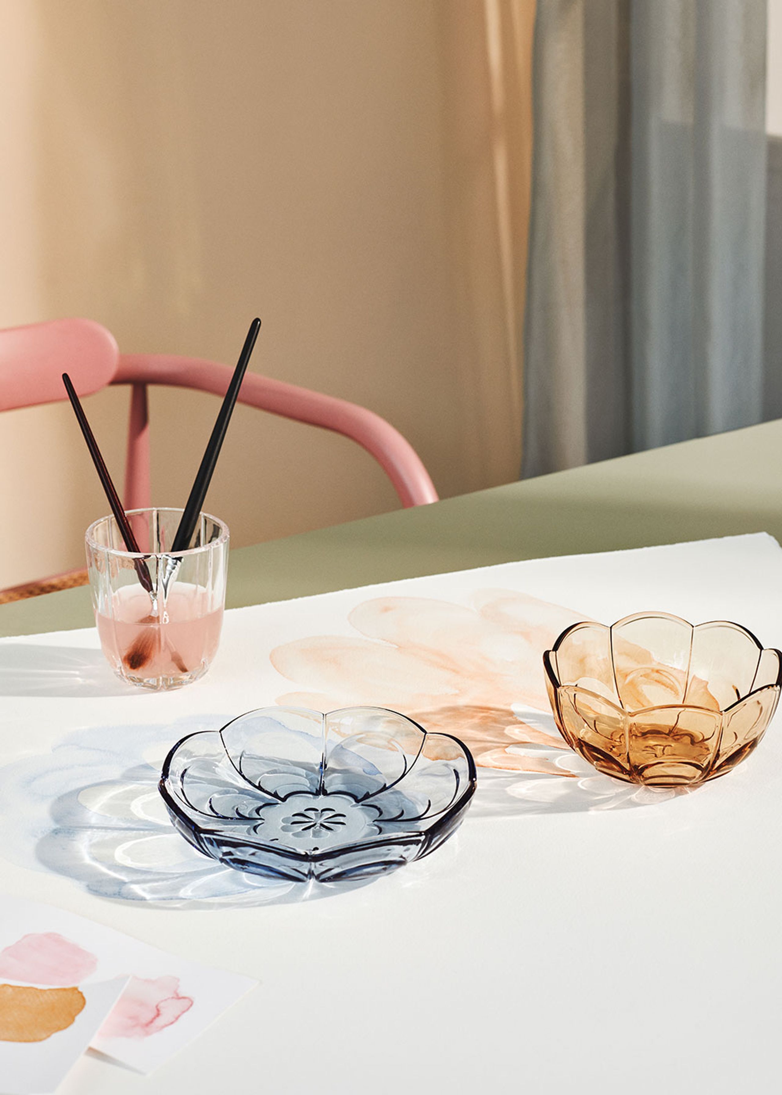 Holmegaard - Teller - Lily Dessert Plate - Blue Iris (2 pcs.)