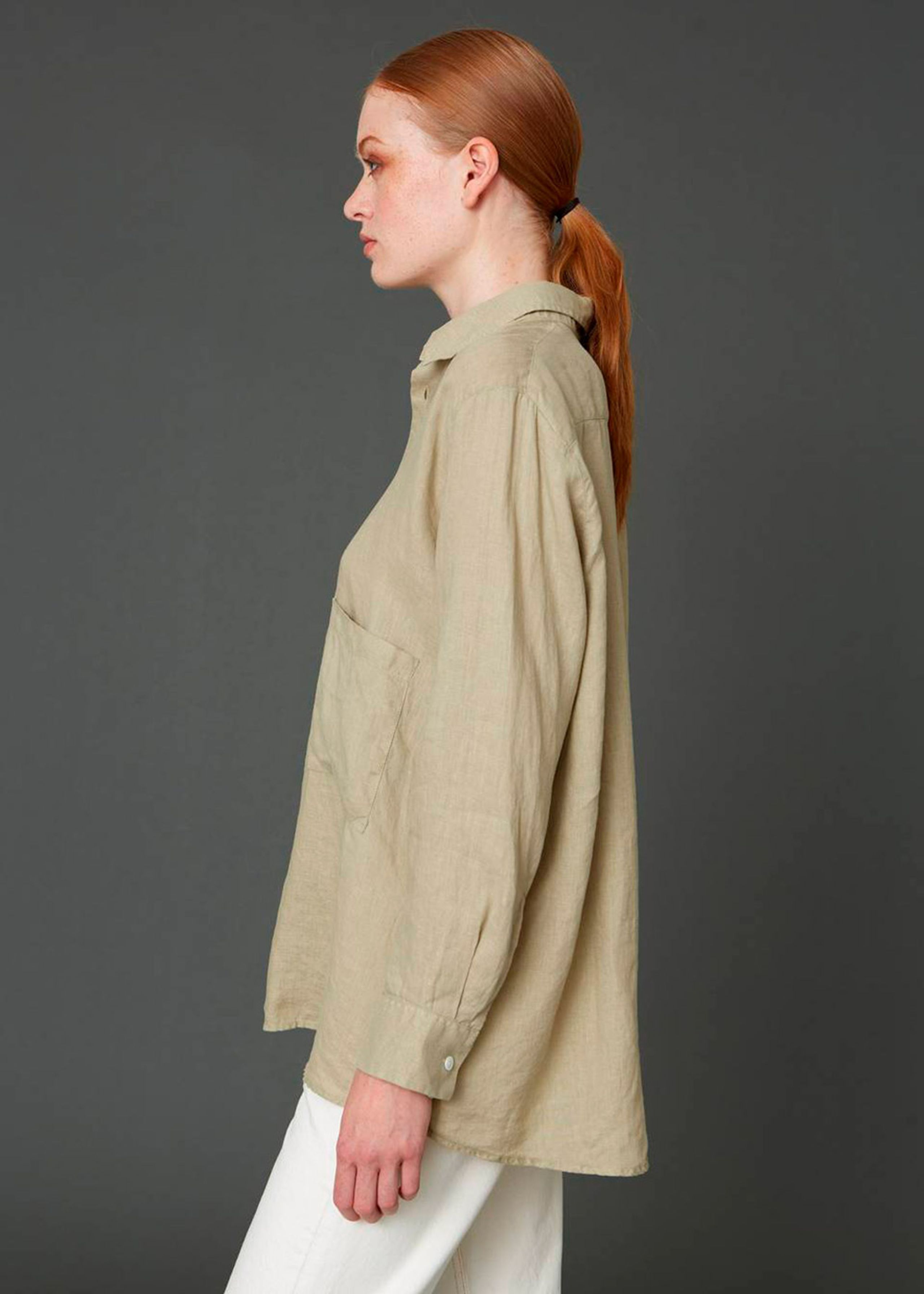 HOPE - Shirt - Elma Linen Shirt SS21 - Khaki Beige