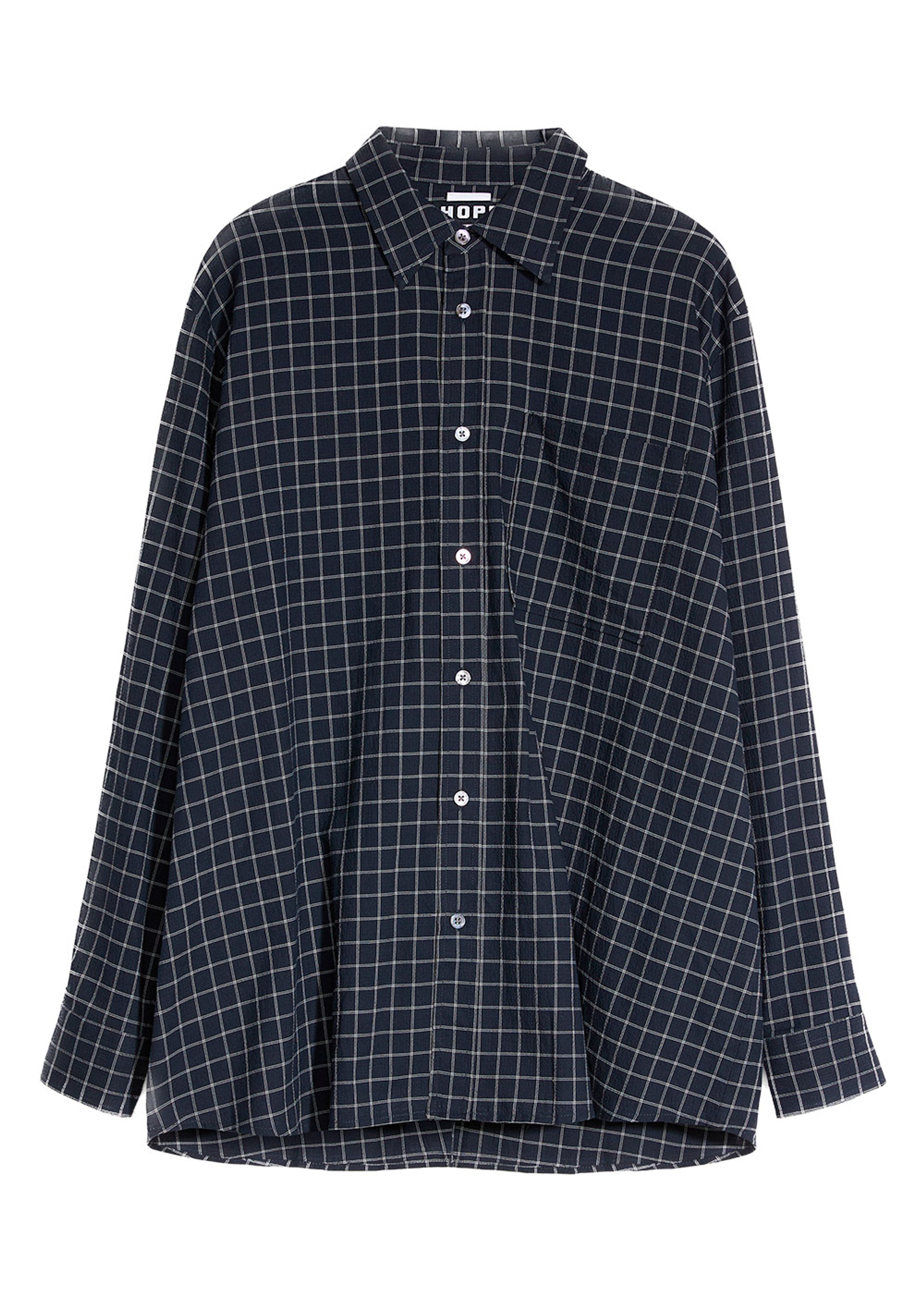 HOPE - Overhemden - Elma Edit Check Shirt - Black Check