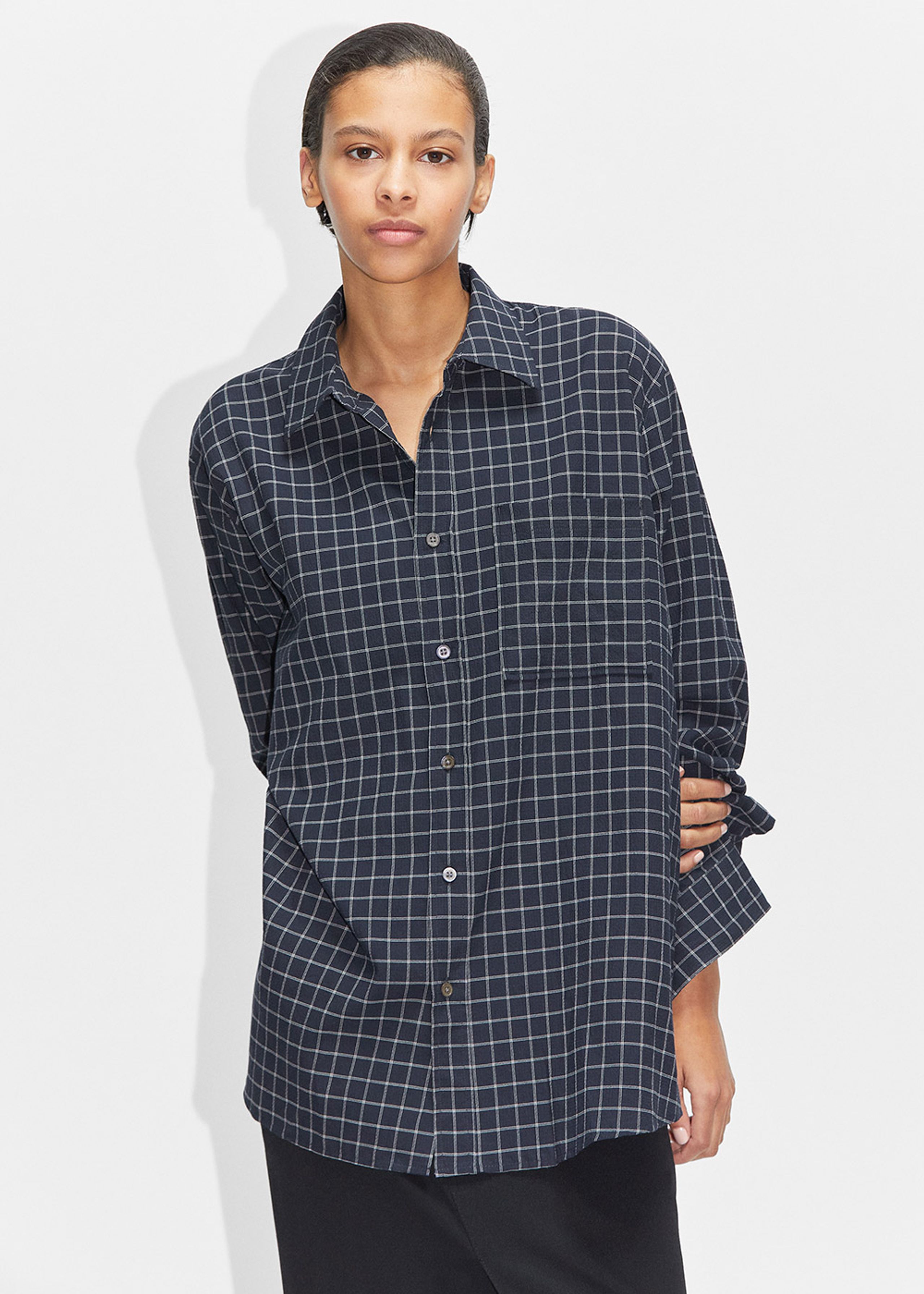 HOPE - Overhemden - Elma Edit Check Shirt - Black Check