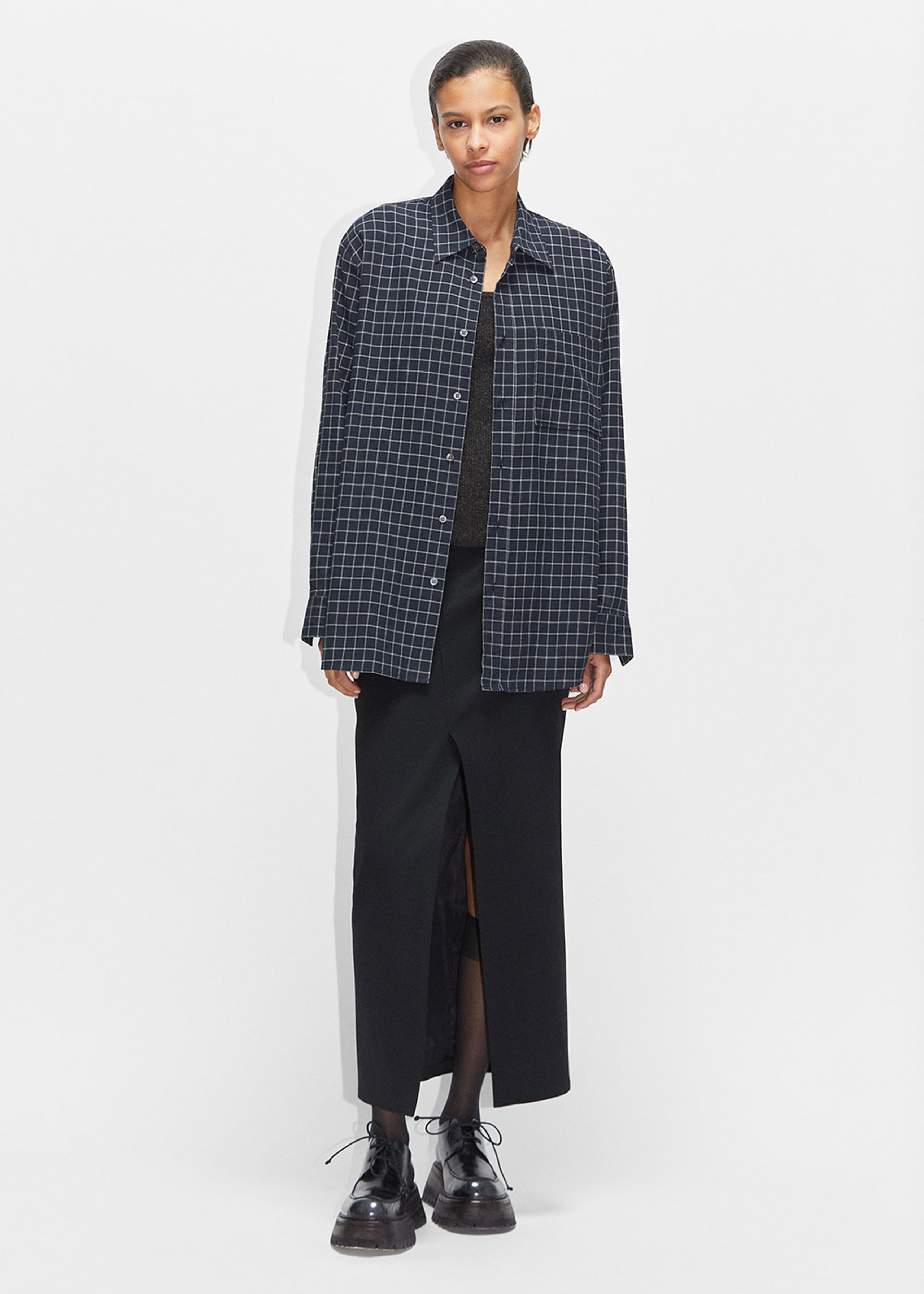 HOPE - Overhemden - Elma Edit Check Shirt - Black Check