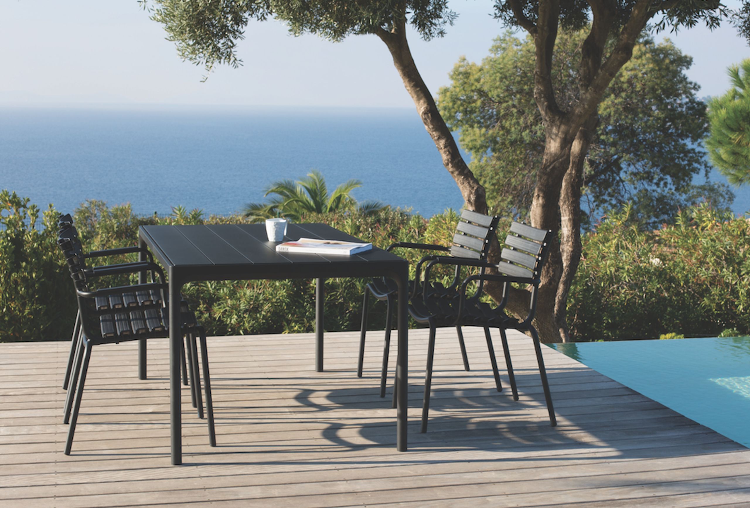 HOUE - Table - FOUR Table Bamboo Top - Black/Bamboo 90x160