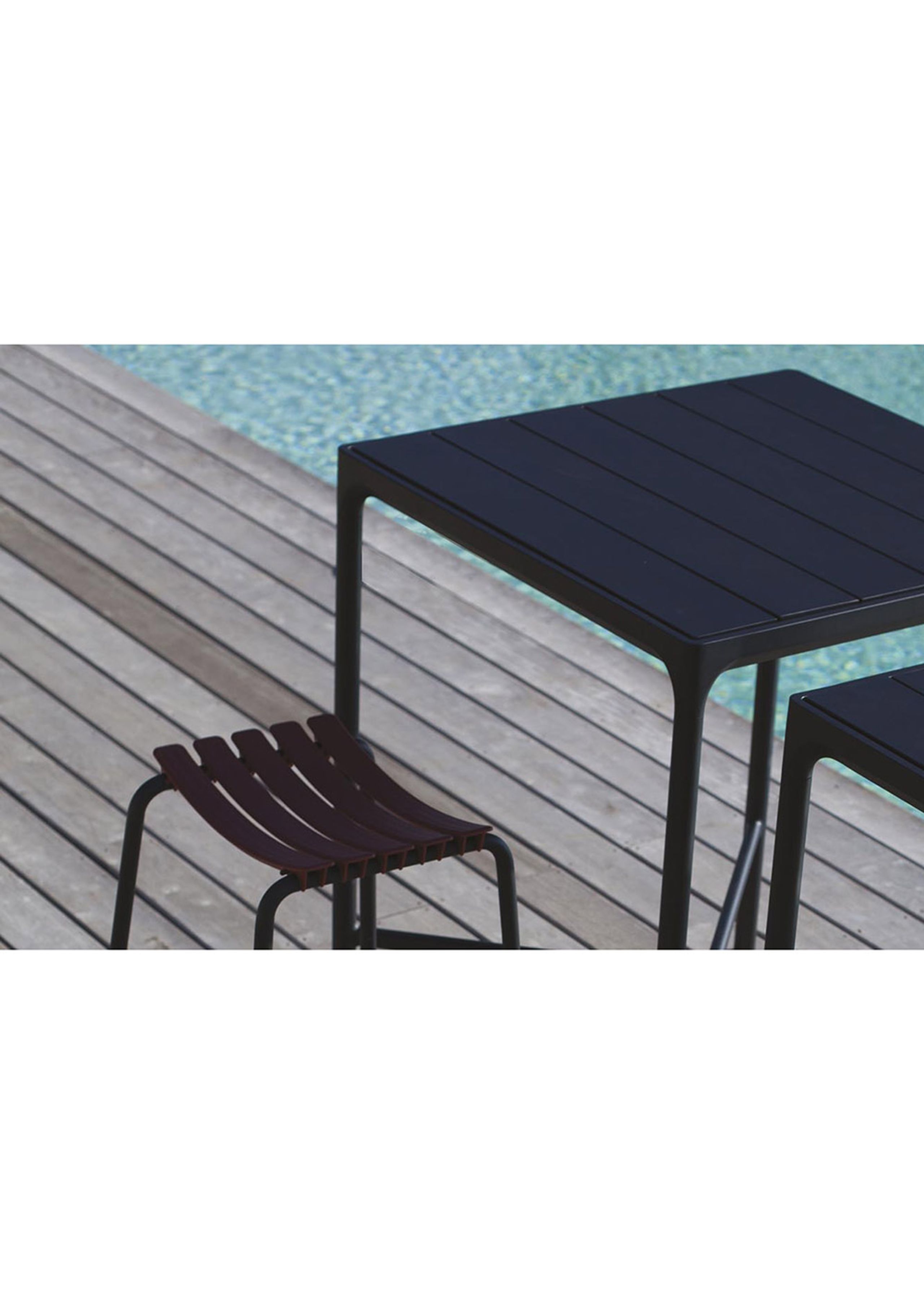 HOUE - Table - FOUR Table - Black/Bamboo 90x90 Bar