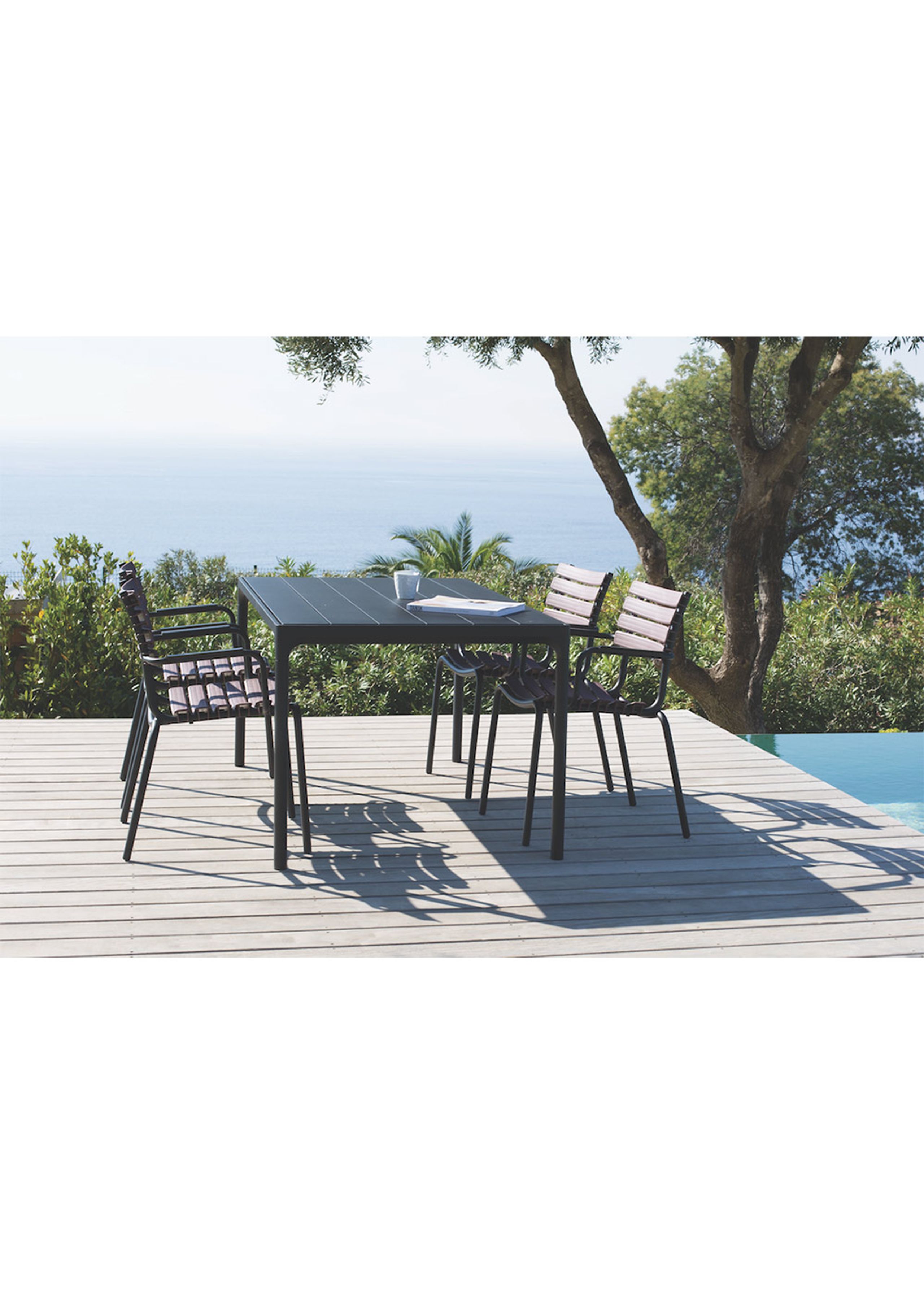 HOUE - Tafel - FOUR Table - Black/Black Aluminium 90x160
