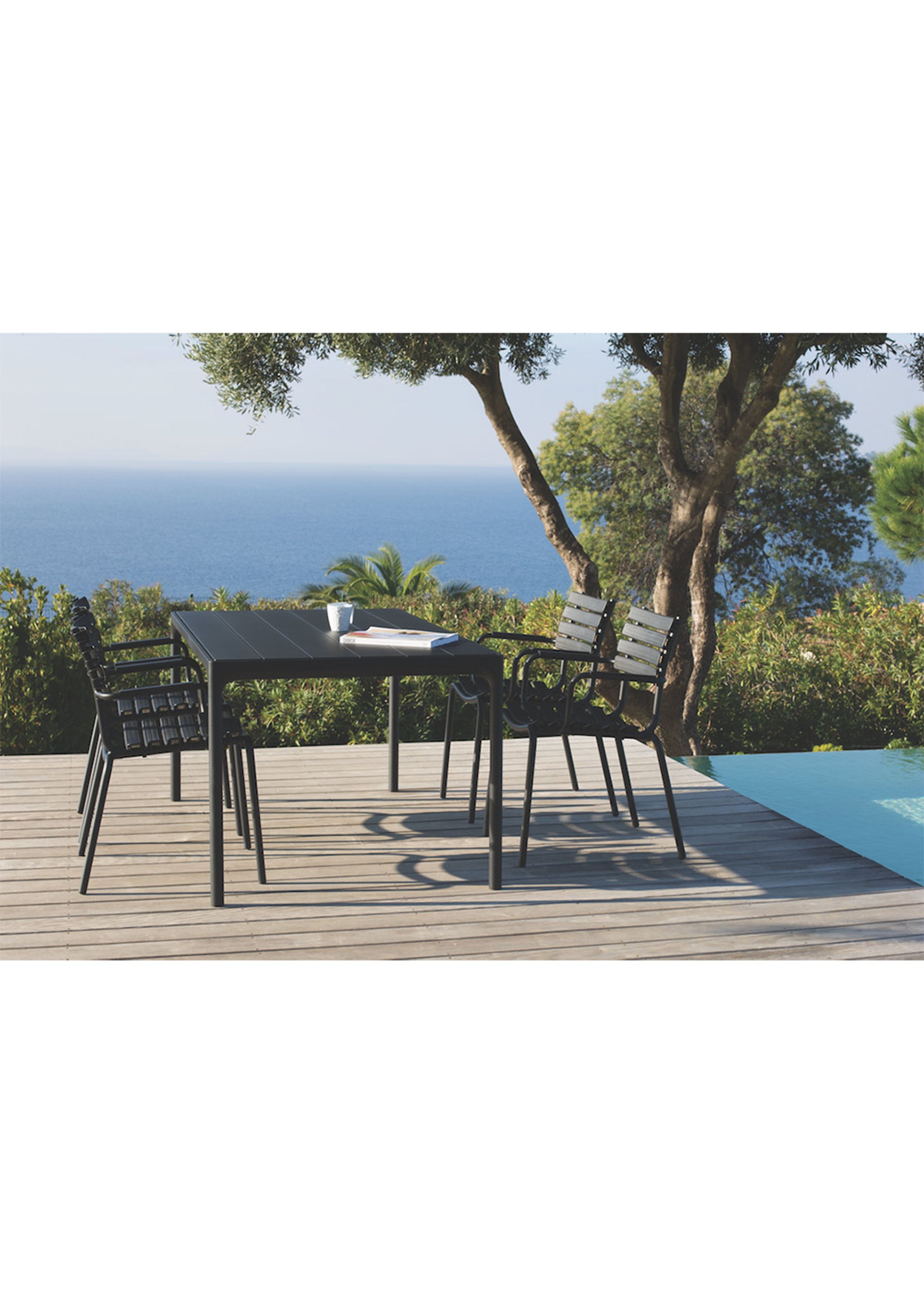 HOUE - Tafel - FOUR Table - Black/Black Aluminium 90x160