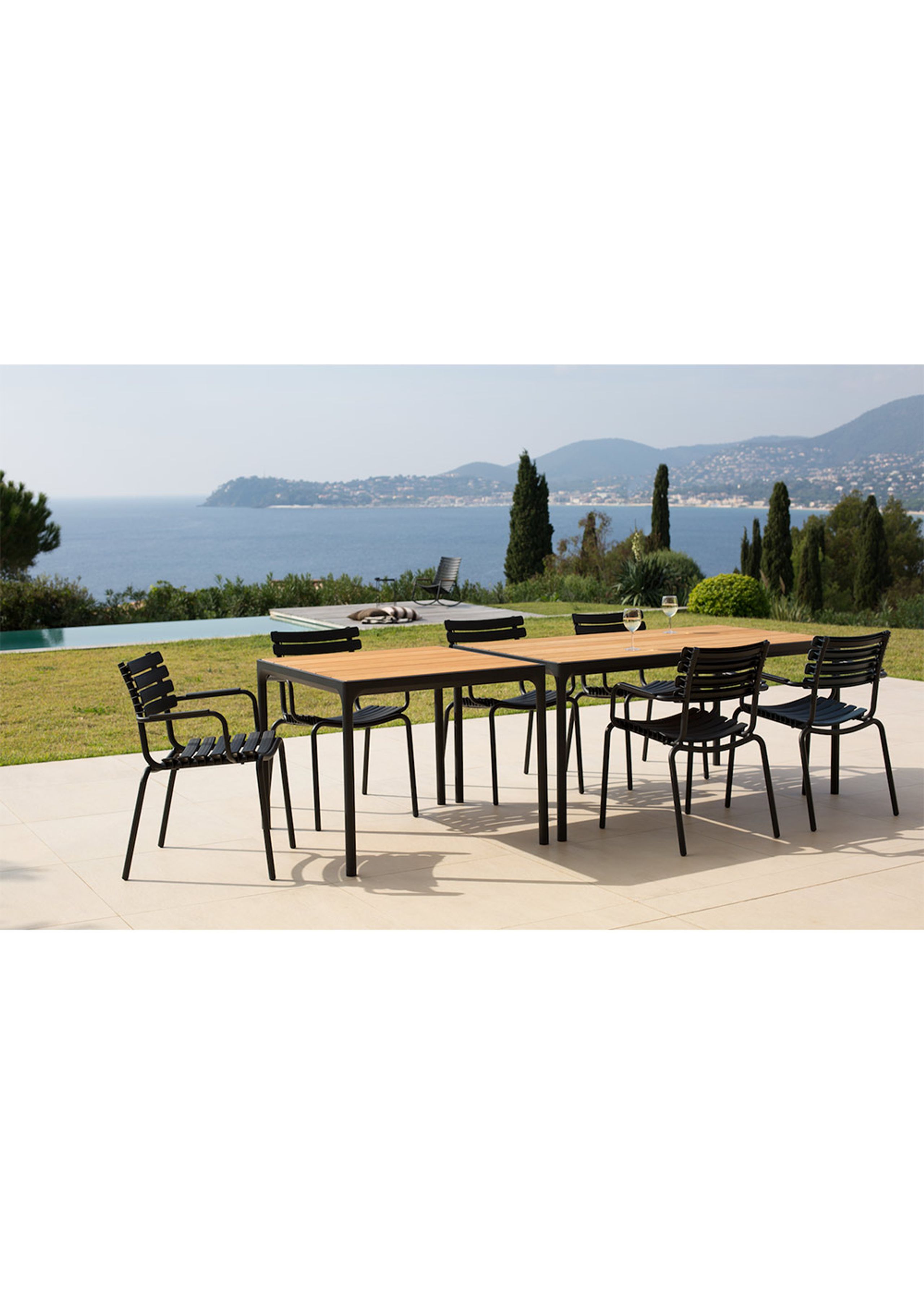 HOUE - Tafel - FOUR Table - Black/Black Aluminium 90x160