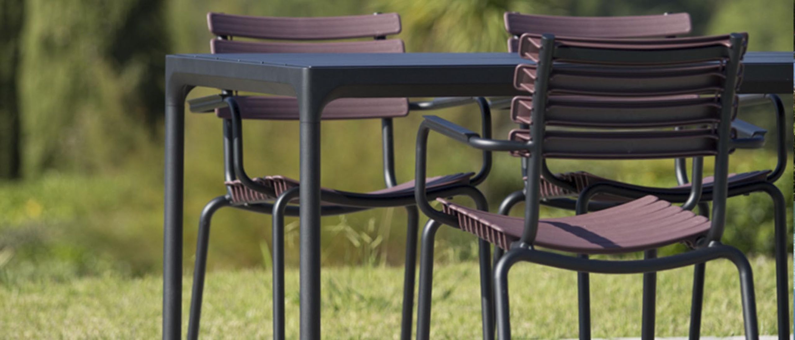 HOUE - Bord - FOUR Table - Grey/Bamboo 90x160