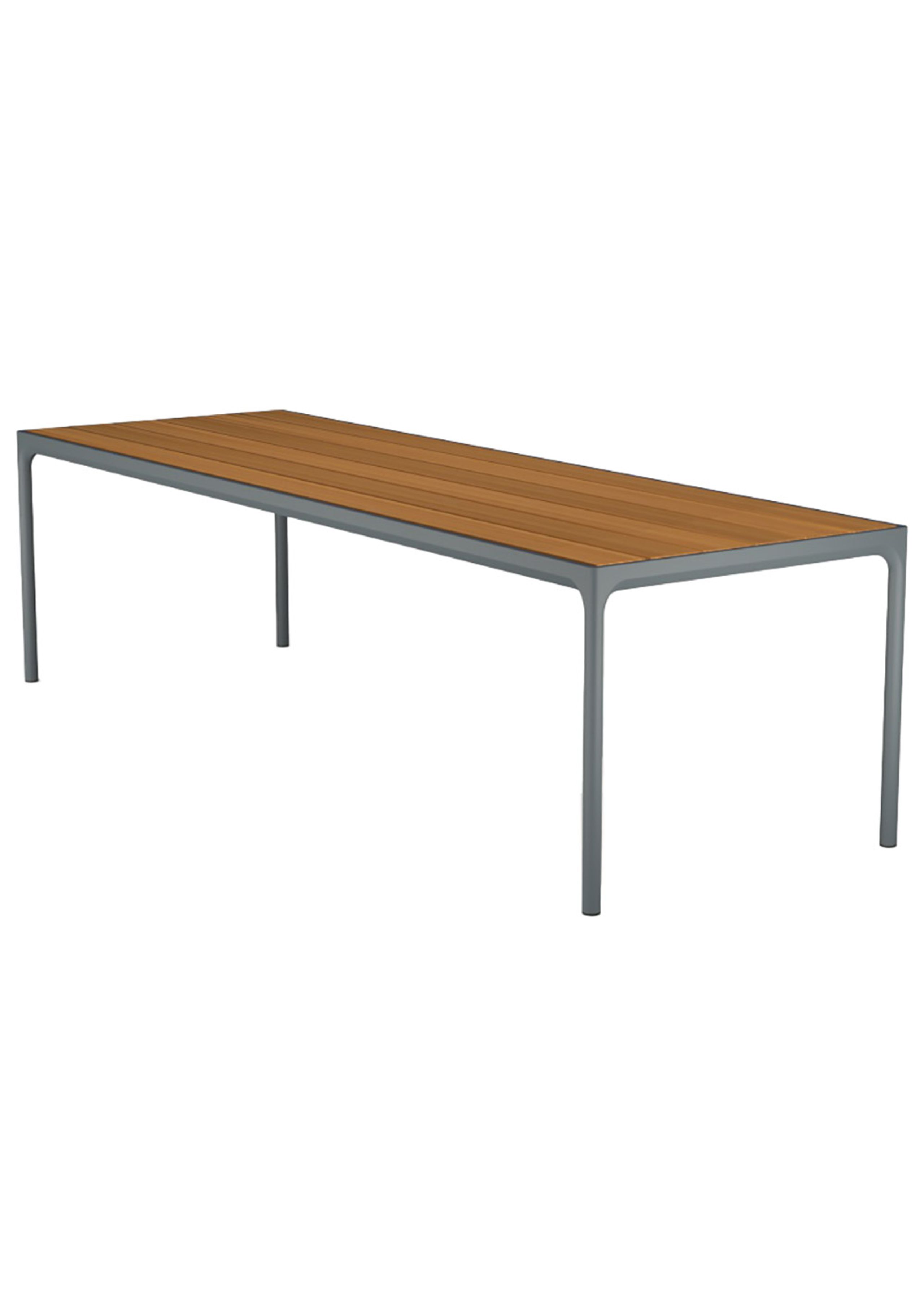 HOUE - Garden table - FOUR Table - Grey/Bamboo 90x270