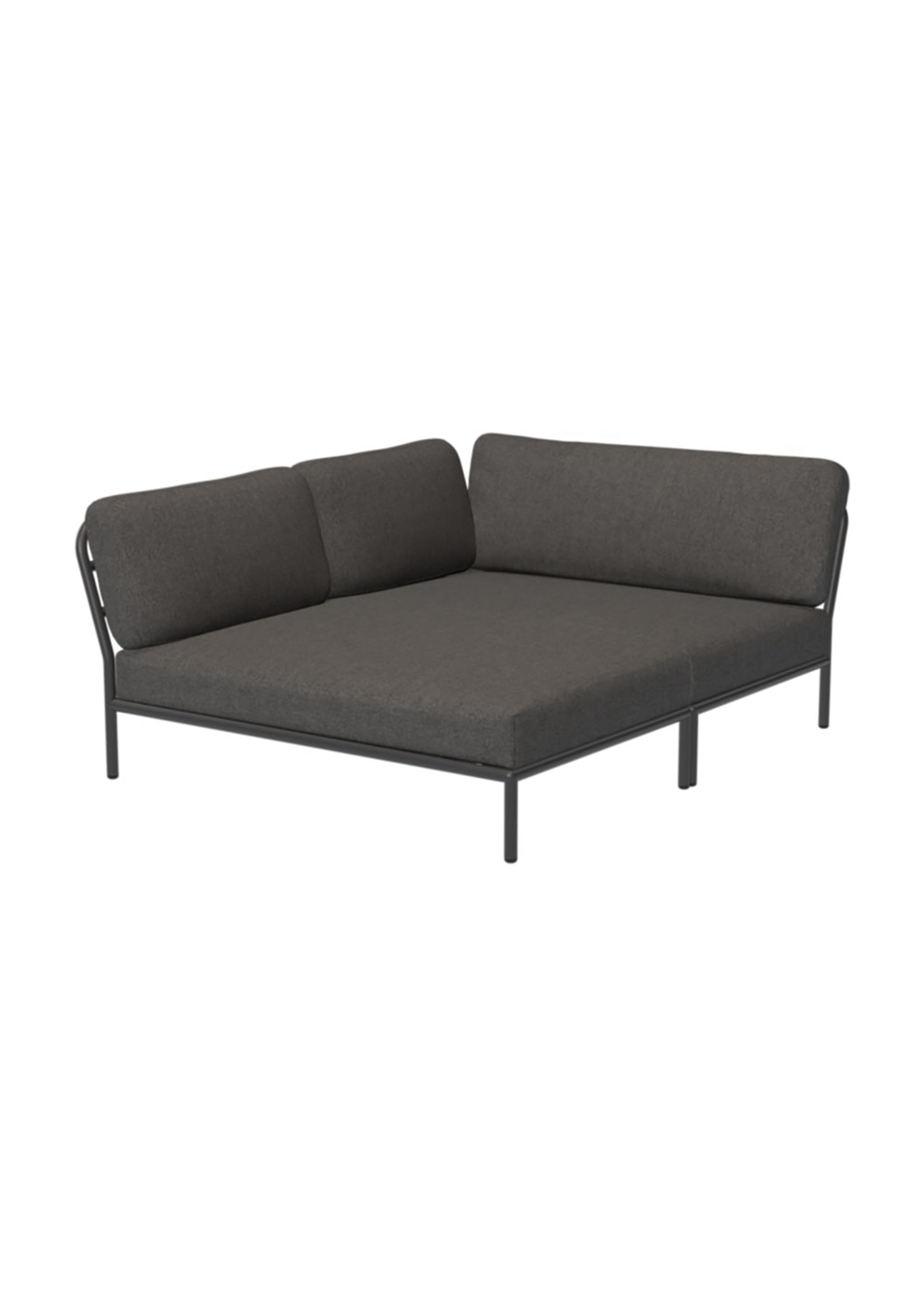 HOUE - Set di mobili da giardino - LEVEL / Left Cozy Corner - Dark Grey/Dark Grey