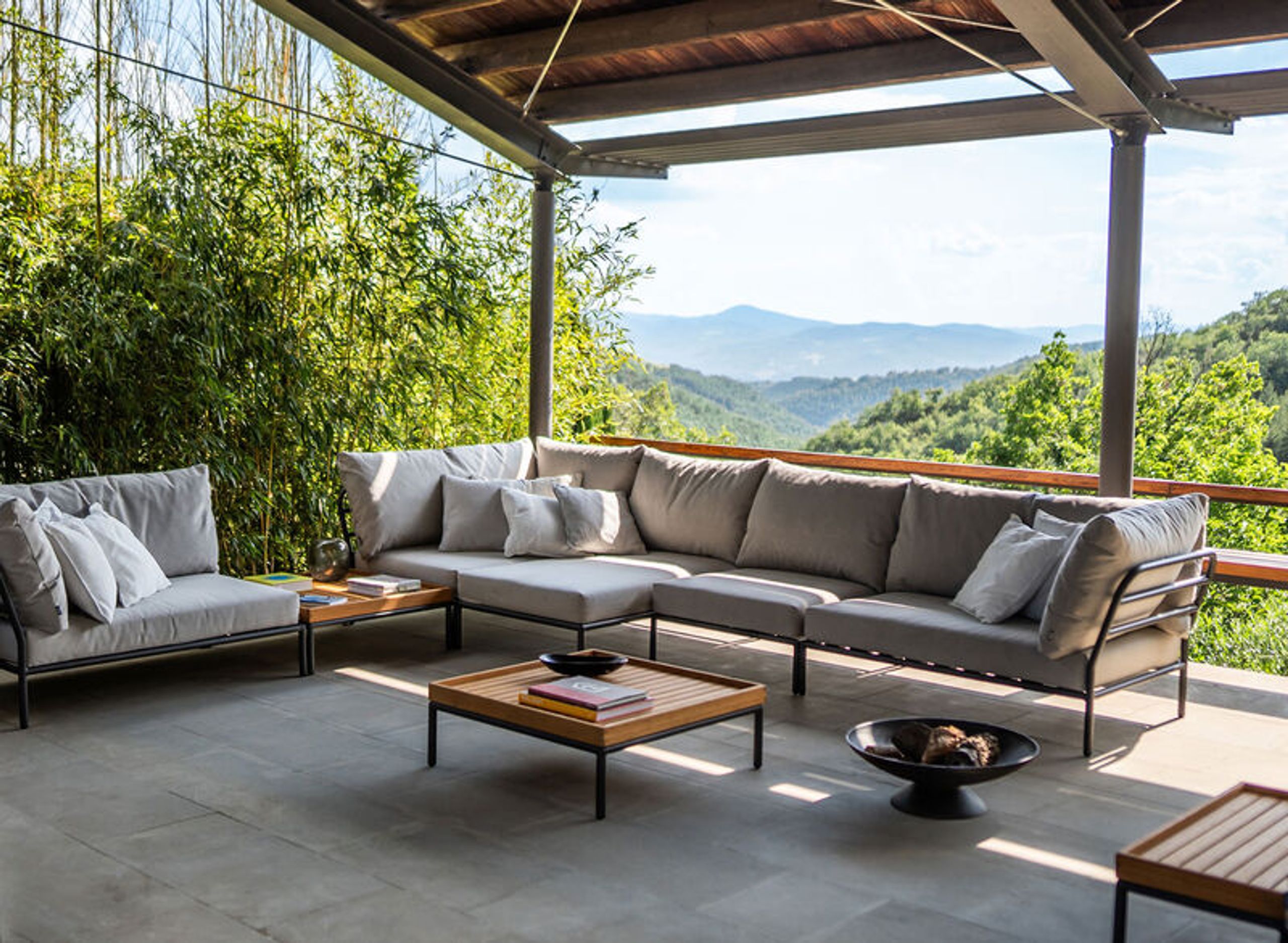 HOUE - Havesofa - LEVEL 2 / Right Corner - Dark Grey/Dark Grey