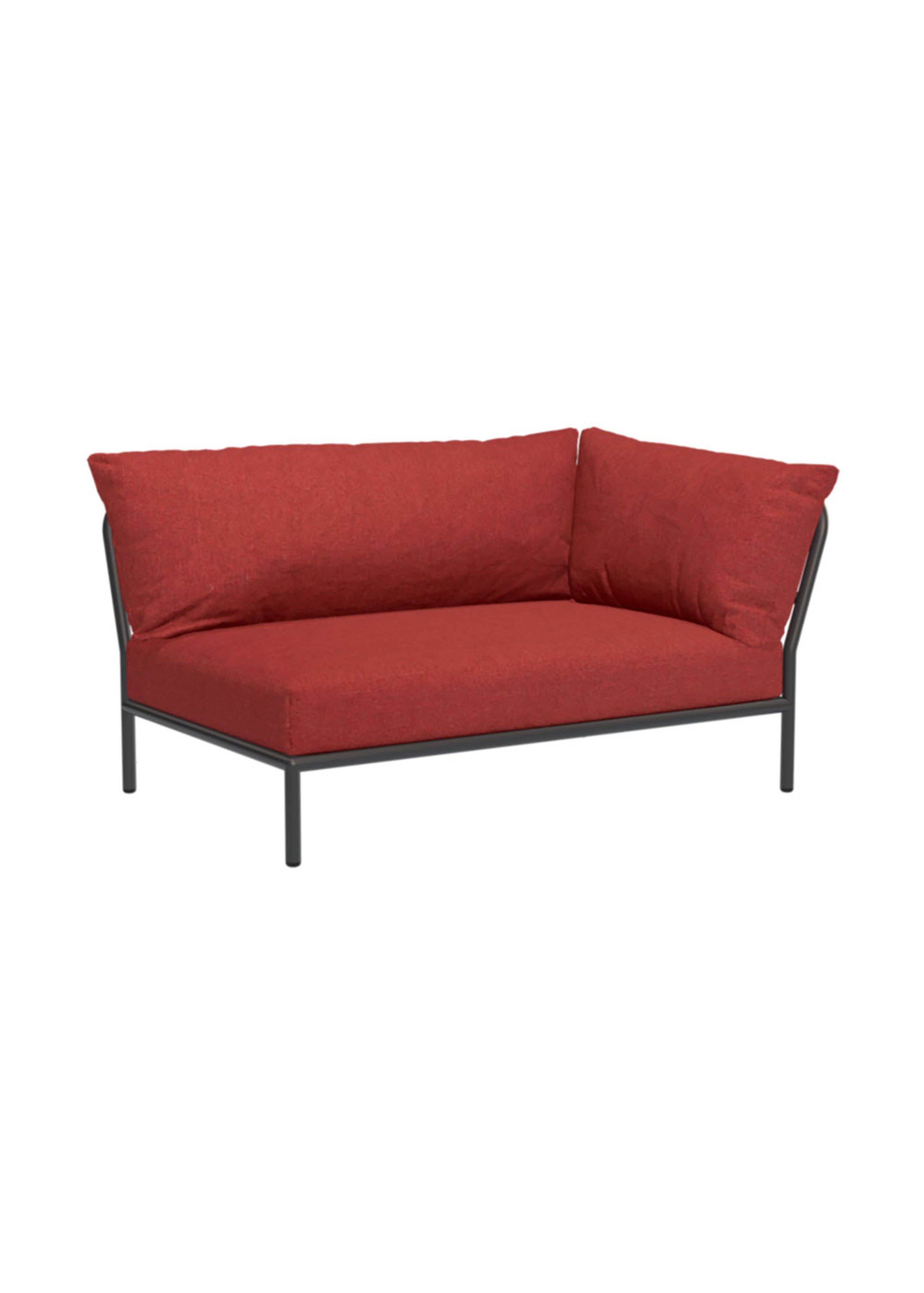 HOUE - Garden sofa - LEVEL 2 / Right Corner - Scarlet/Dark Grey