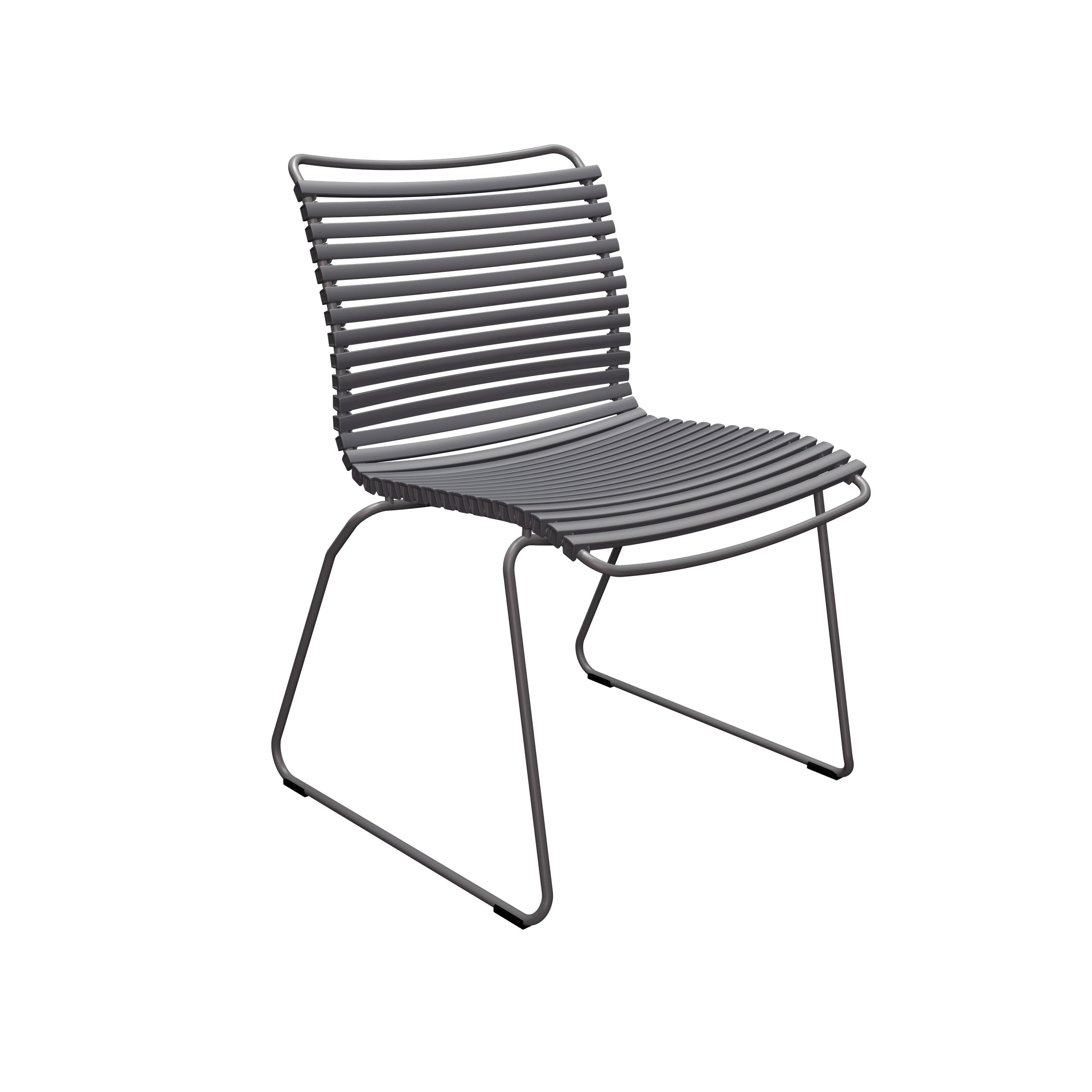 HOUE - Krzesło ogrodowe - Click Dining Chair Without Armrest - Color: Dark grey / Frame: Grey