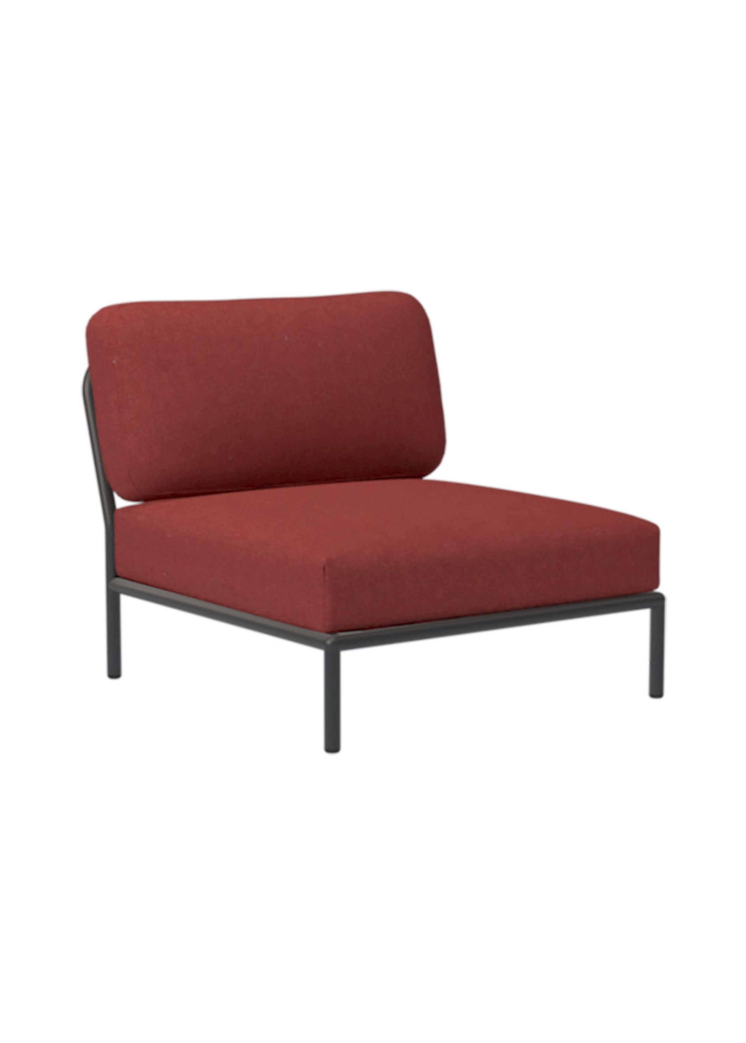 HOUE - Silla de jardín - LEVEL / Lounge Chair - Scarlet/Dark Grey