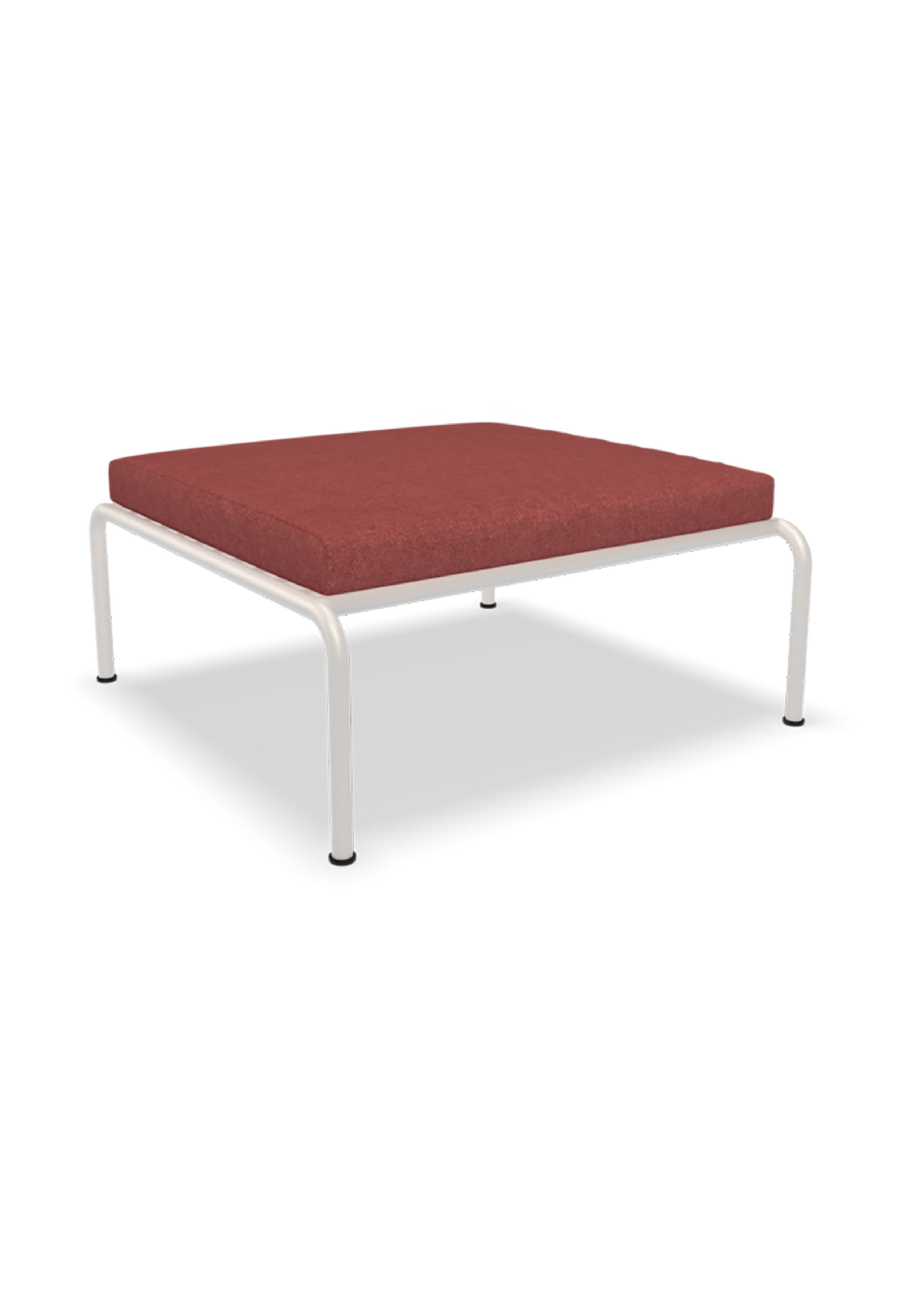 HOUE - Pufa - AVON Ottoman - Scarlet/Muted White