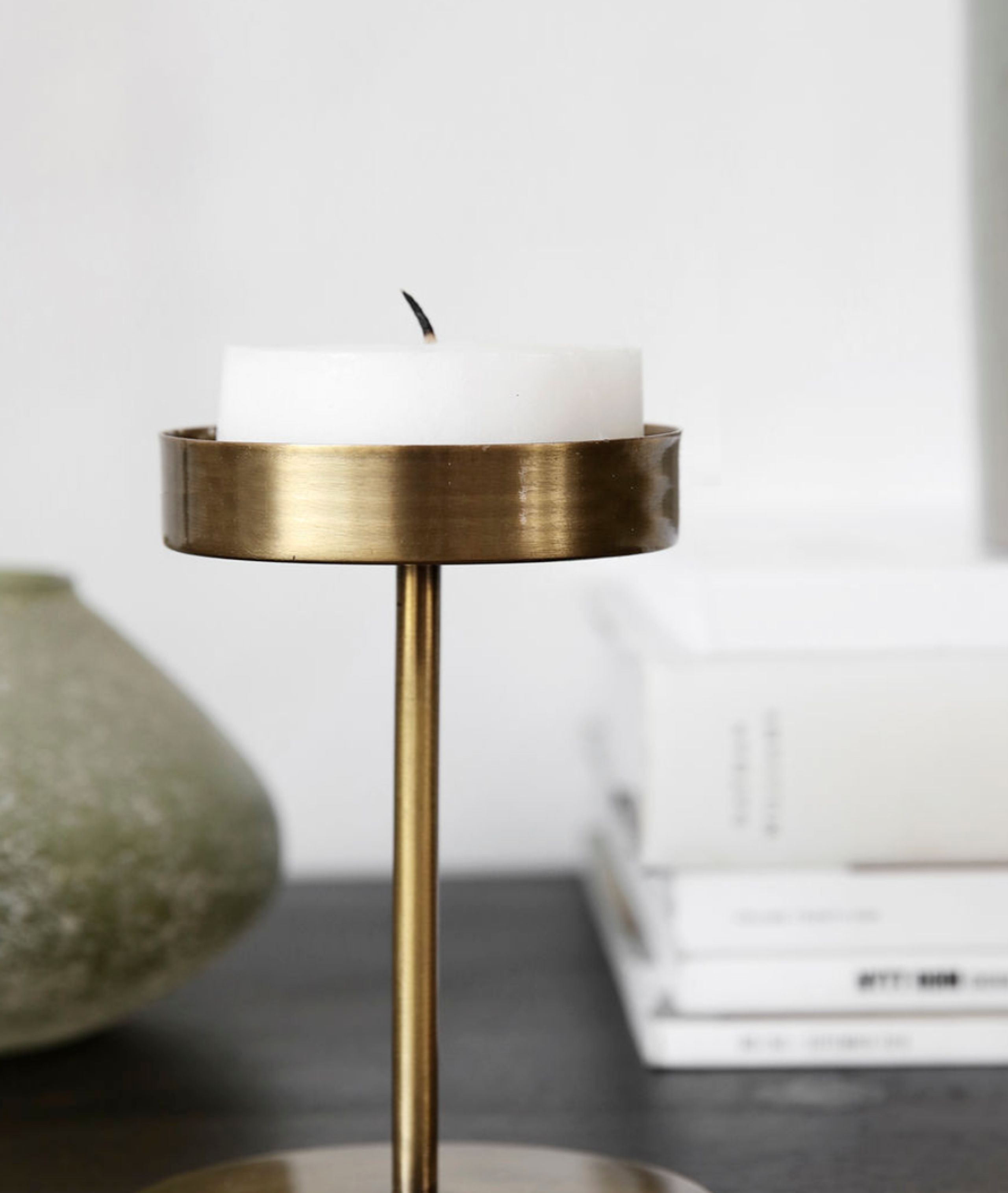 House doctor - Lyseholder - Candle stand - Antique brass