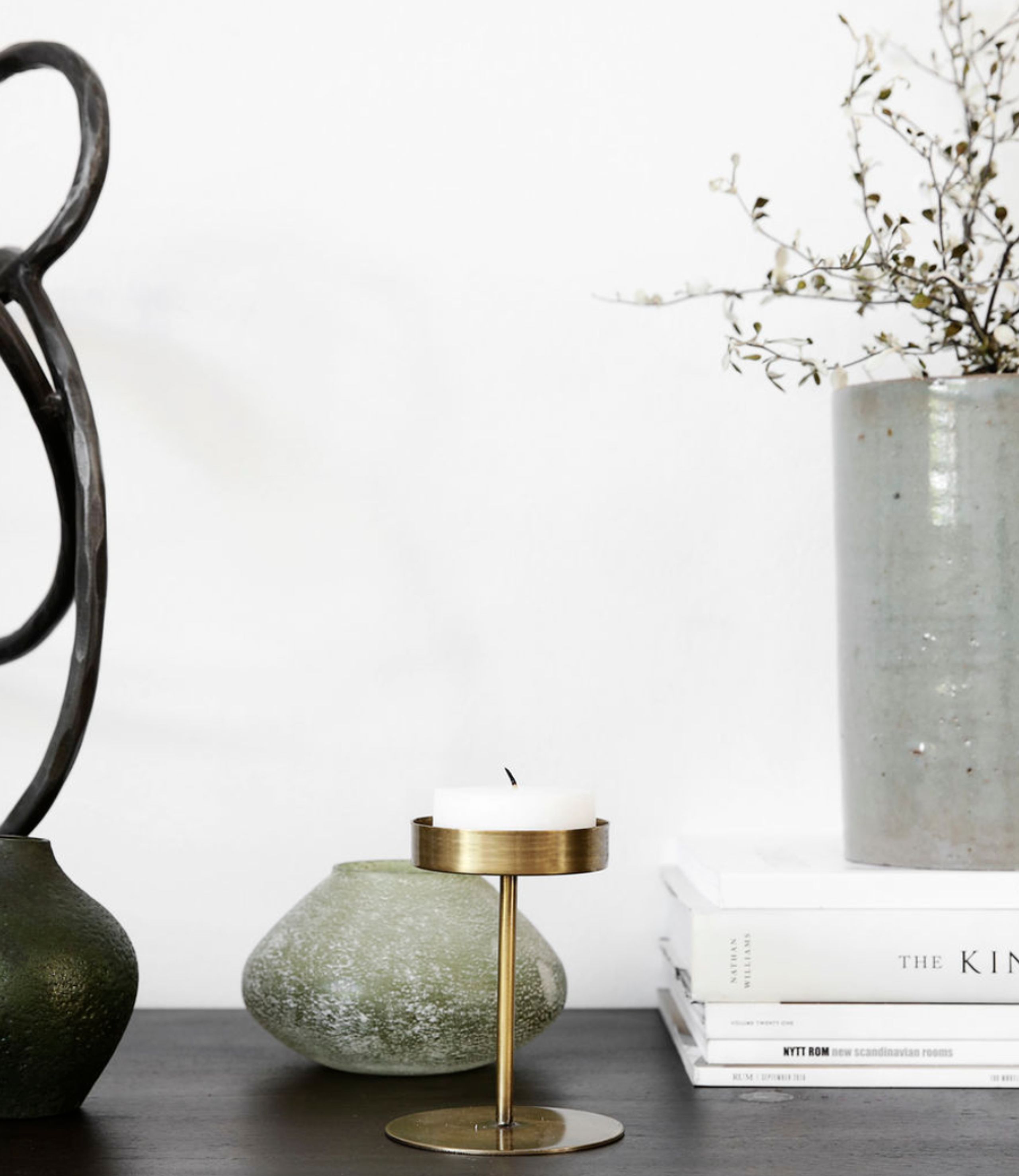 House doctor - Lyseholder - Candle stand - Antique brass