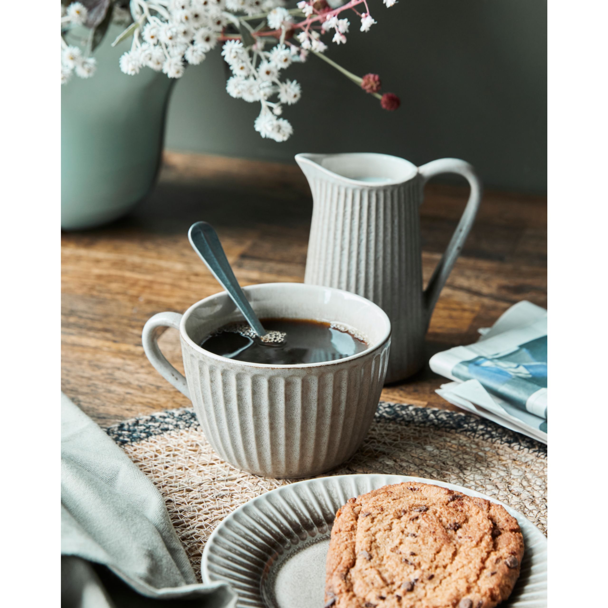 House doctor - Juego de vajilla - HDPleat Collection - Cup, Grå/Brun