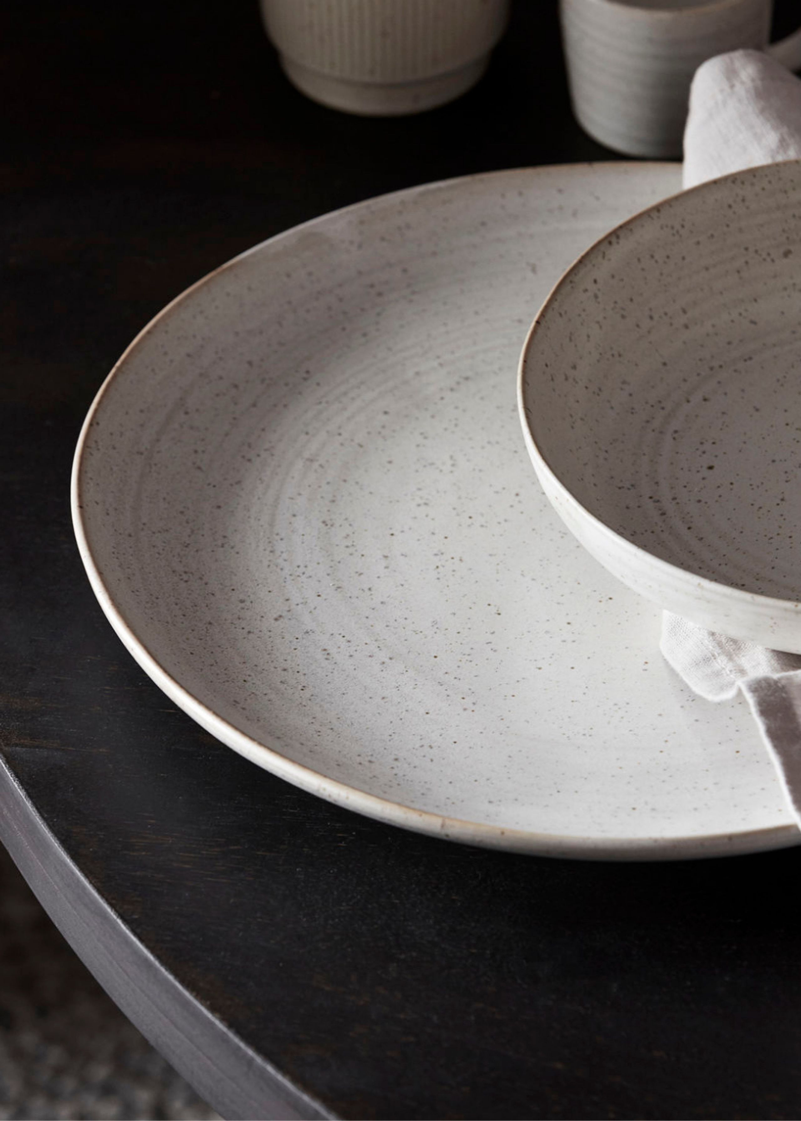 House doctor - Plate - Kagetallerken - House Doctor - Grå/Hvid Middagstallerken