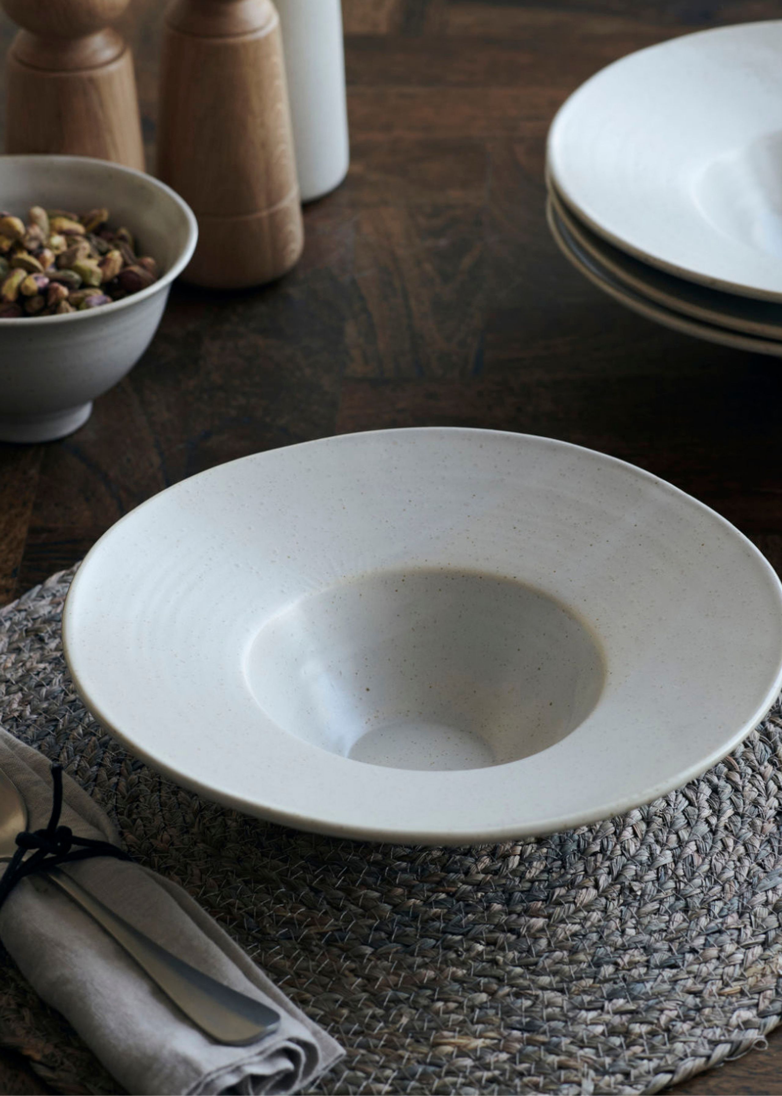 House doctor - - Pion - Grå/Hvid Pastatallerken