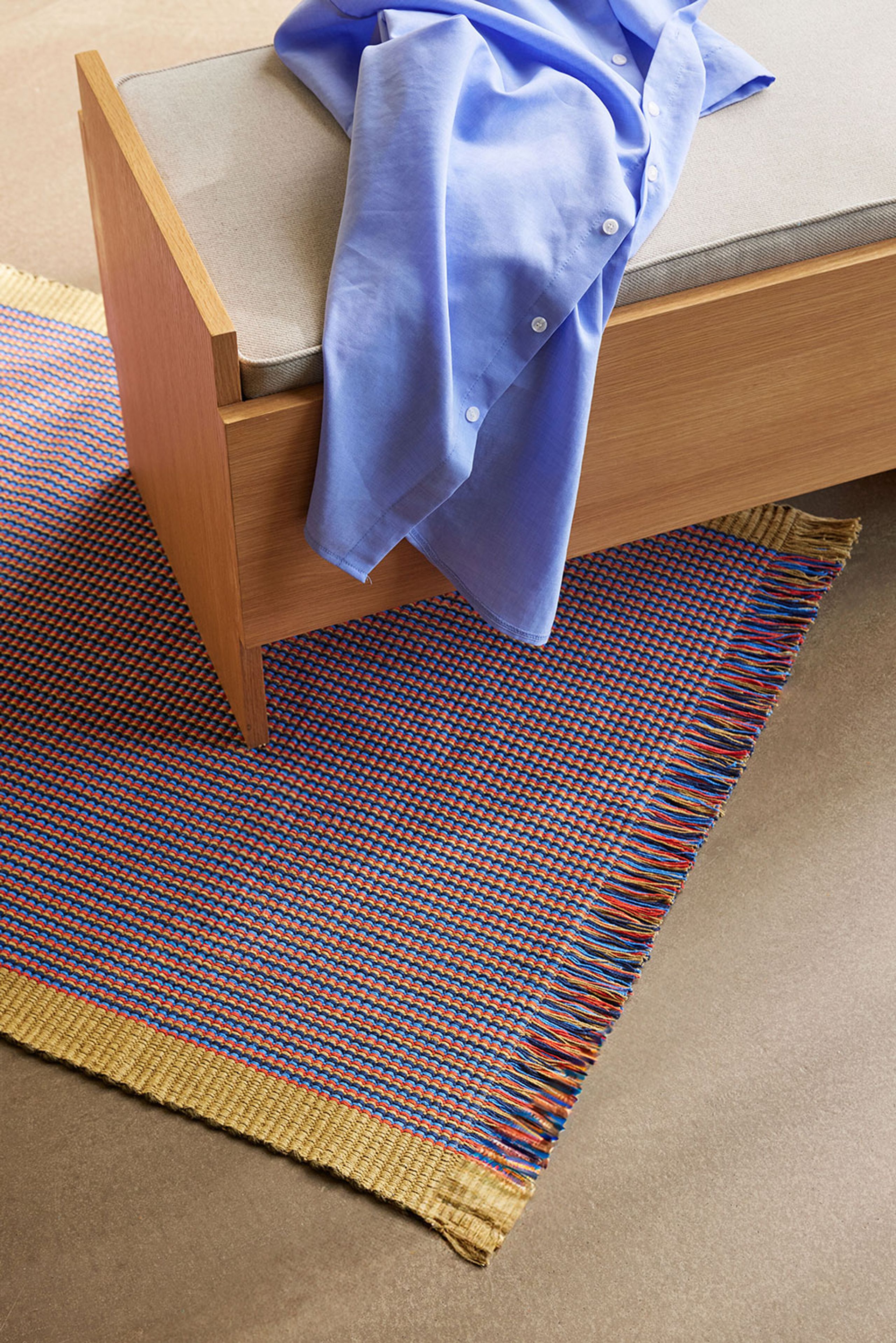 Hübsch - Bank - Forma Bench - Grijs / Natuurlijk