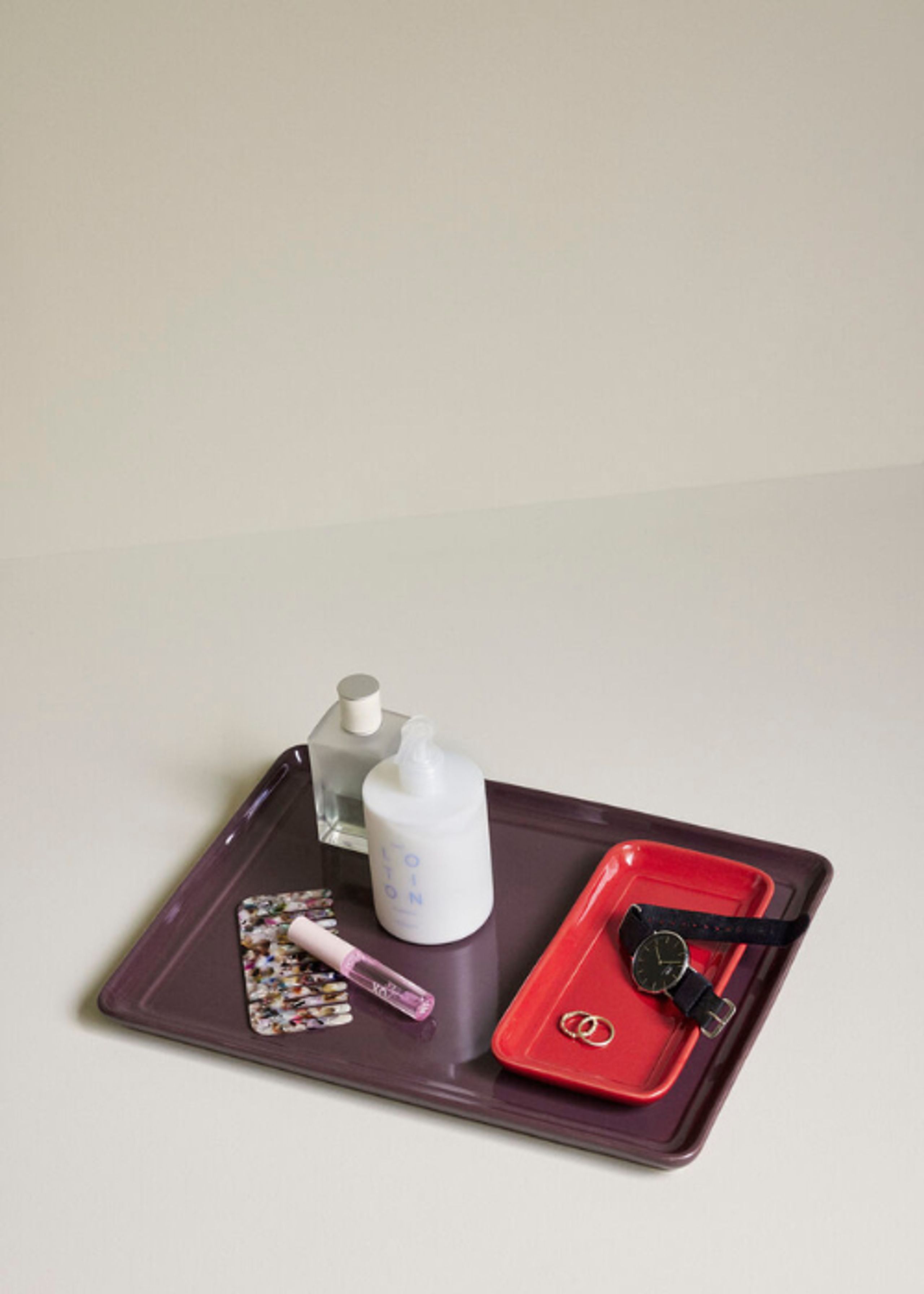 Hübsch - Bandeja - Amare Bakke - Burgundy/Rød