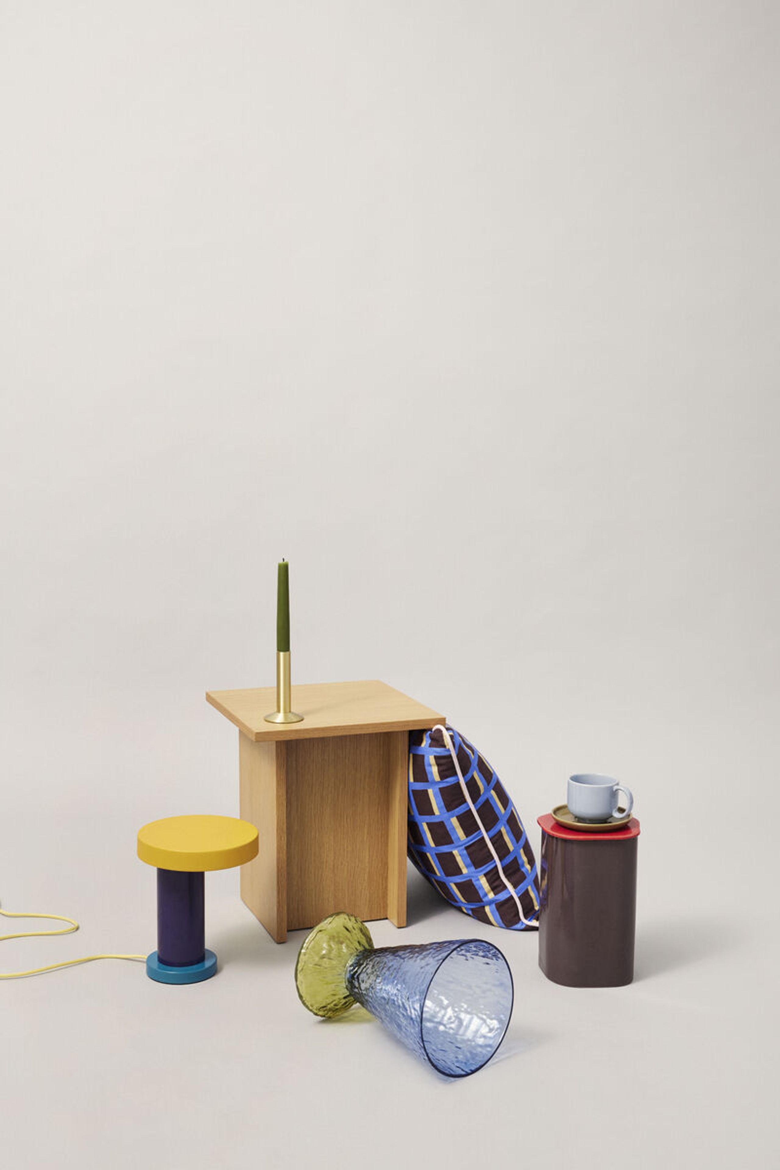 Hübsch - Table Lamp - Magic Table Lamp - Orange/Petrol/Purple