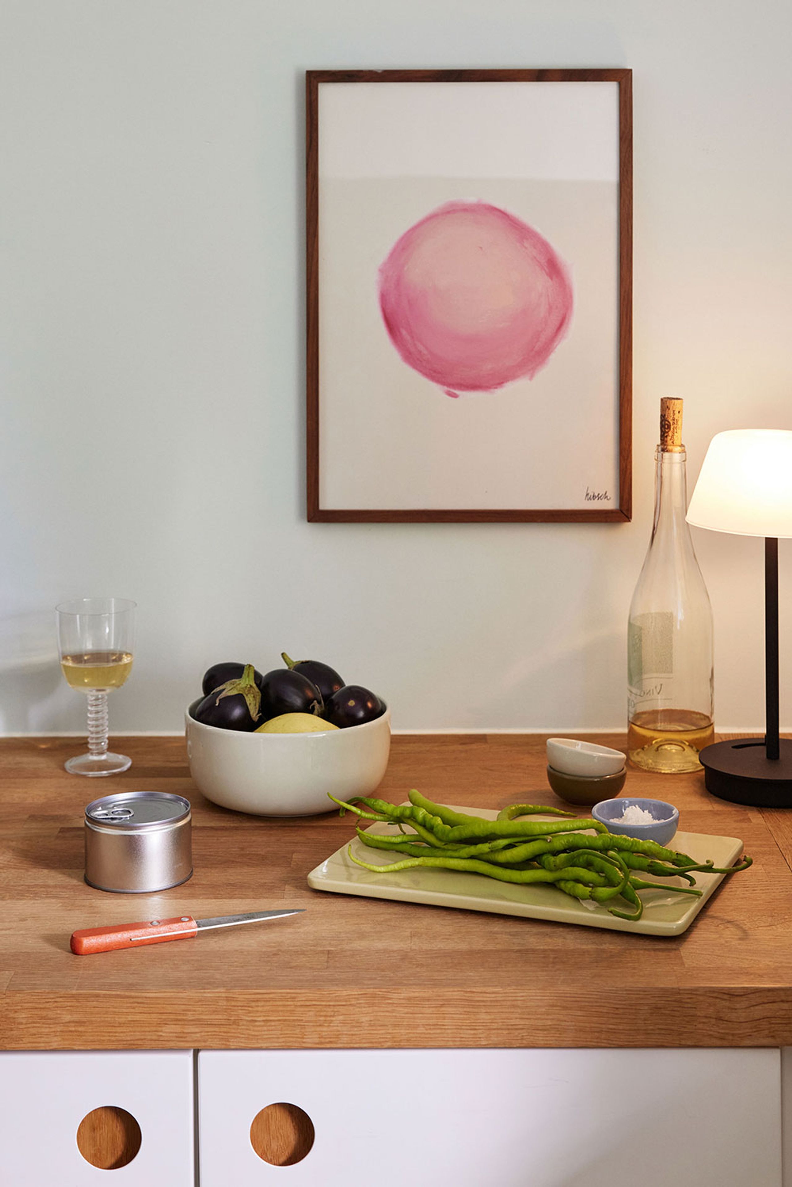 Hübsch - Bordskåner - Amare Bordskånere (sæt af 2) - Small - Blå / Orange