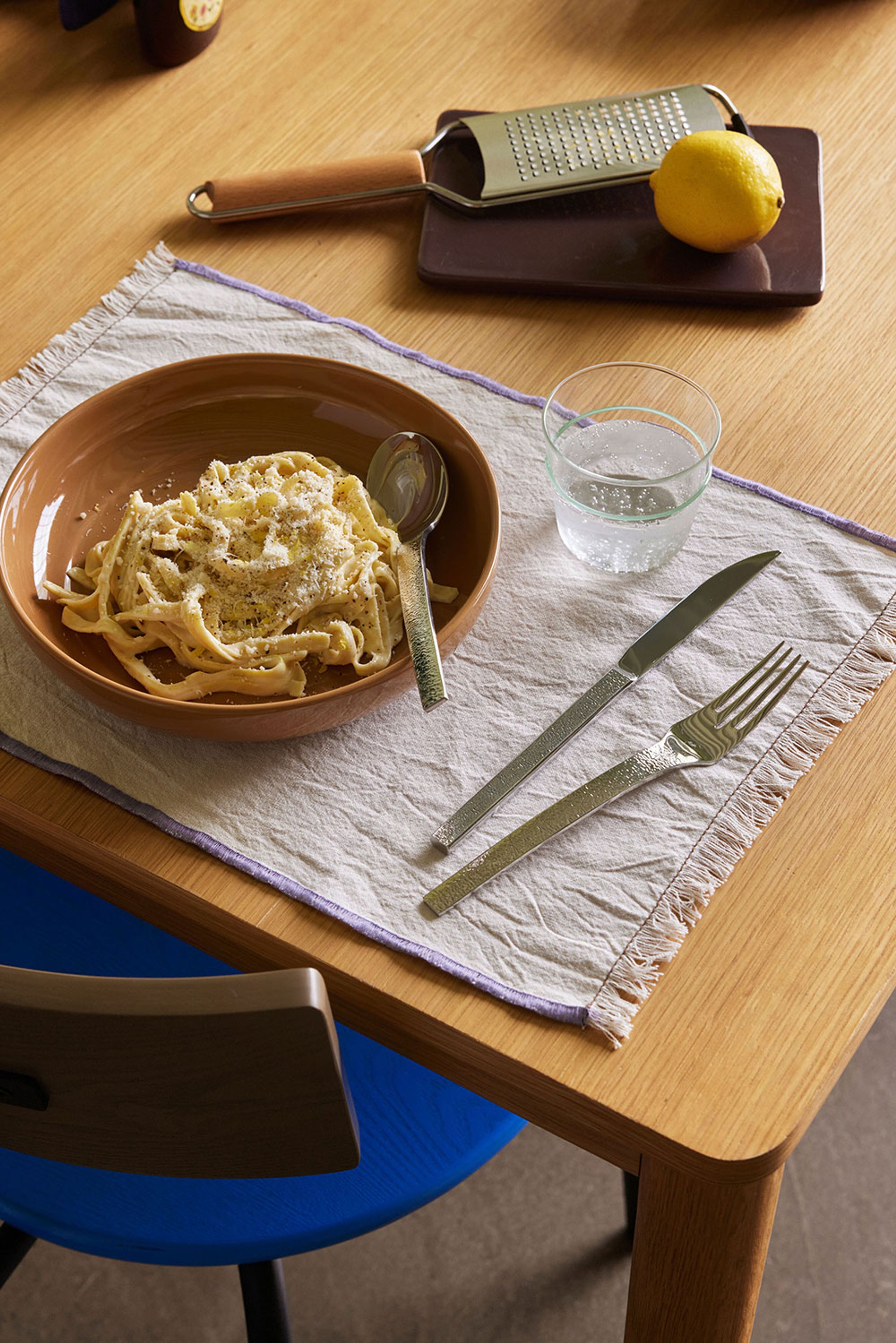 Hübsch - Bordskåner - Amare Bordskånere (sæt af 2) - Small - Blå / Orange