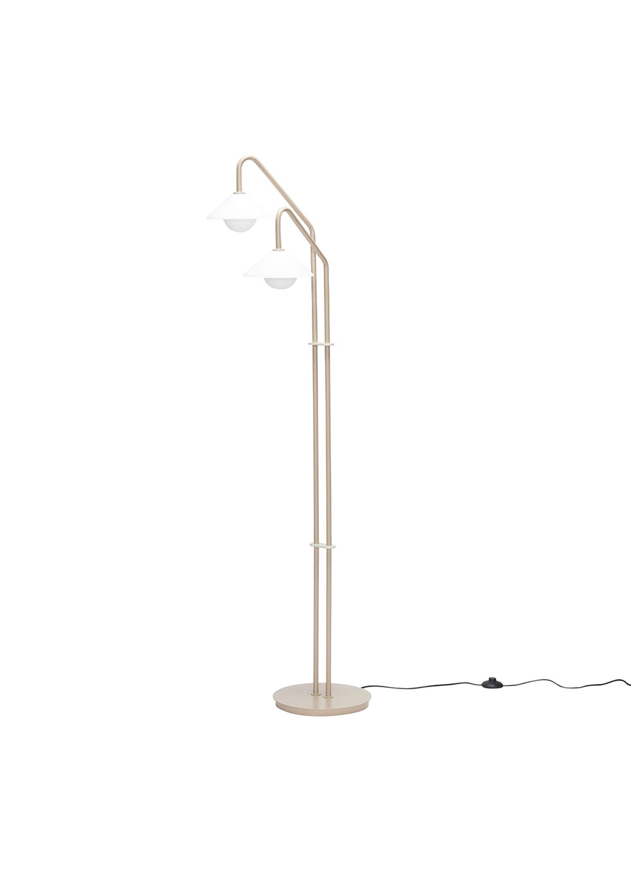 Hübsch - Floor lamp - Como Floor Lamp - Beige / White