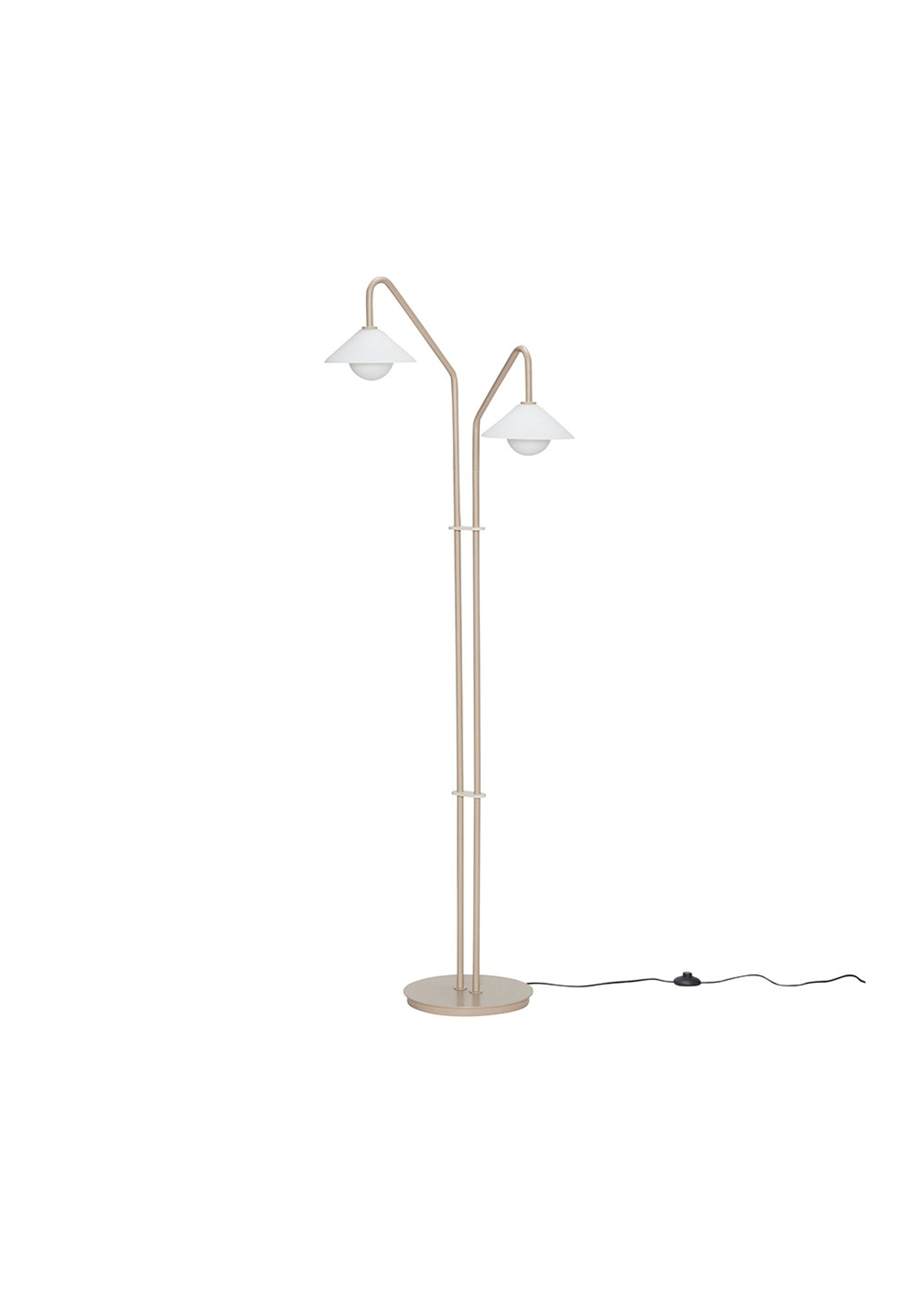 Hübsch - Floor lamp - Como Floor Lamp - Beige / White