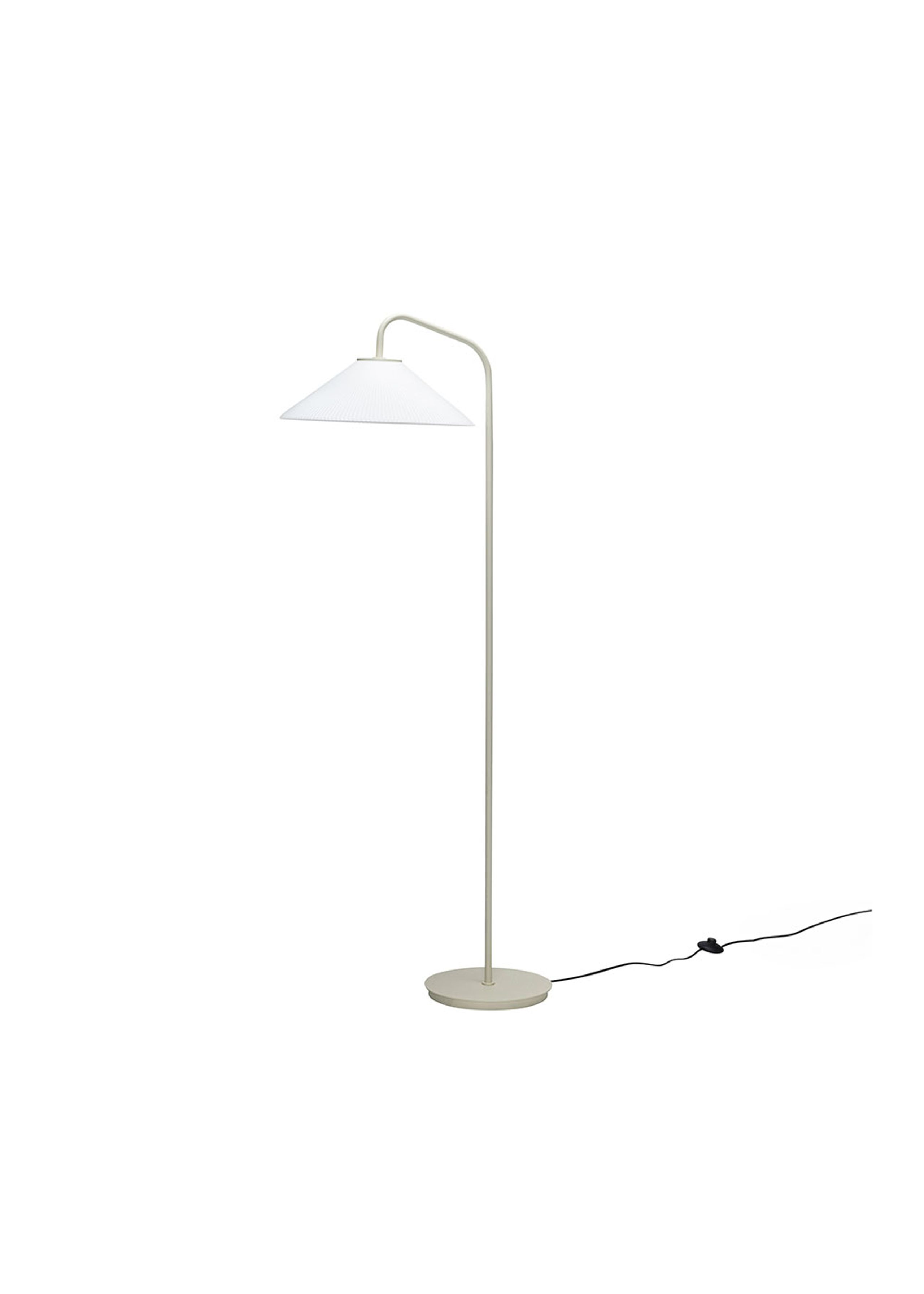 Hübsch - Stehlampe - Solid Floor Lamp - Sand / Weiß