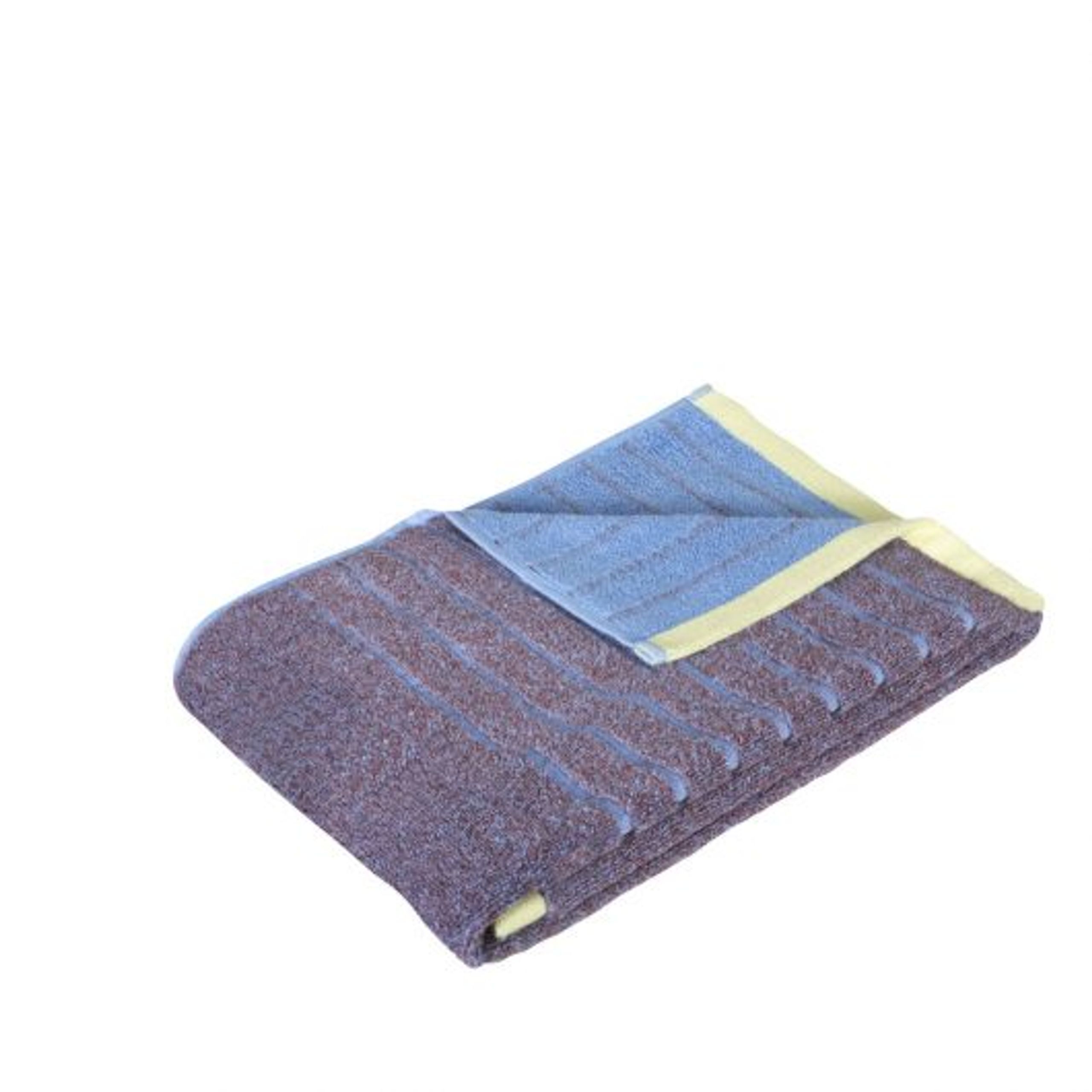 Hübsch - Towel - Bomulds håndklæder - Purple/yellow