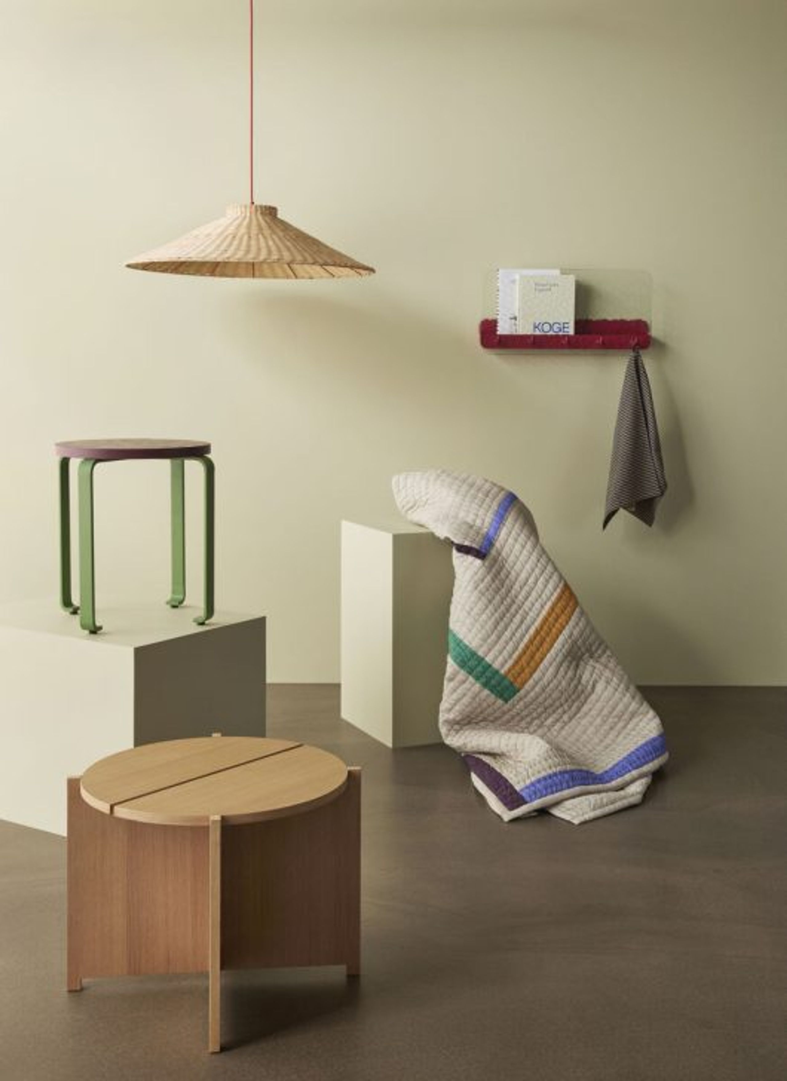 Hübsch - Shelf - Shack Shelf - Textured/Red