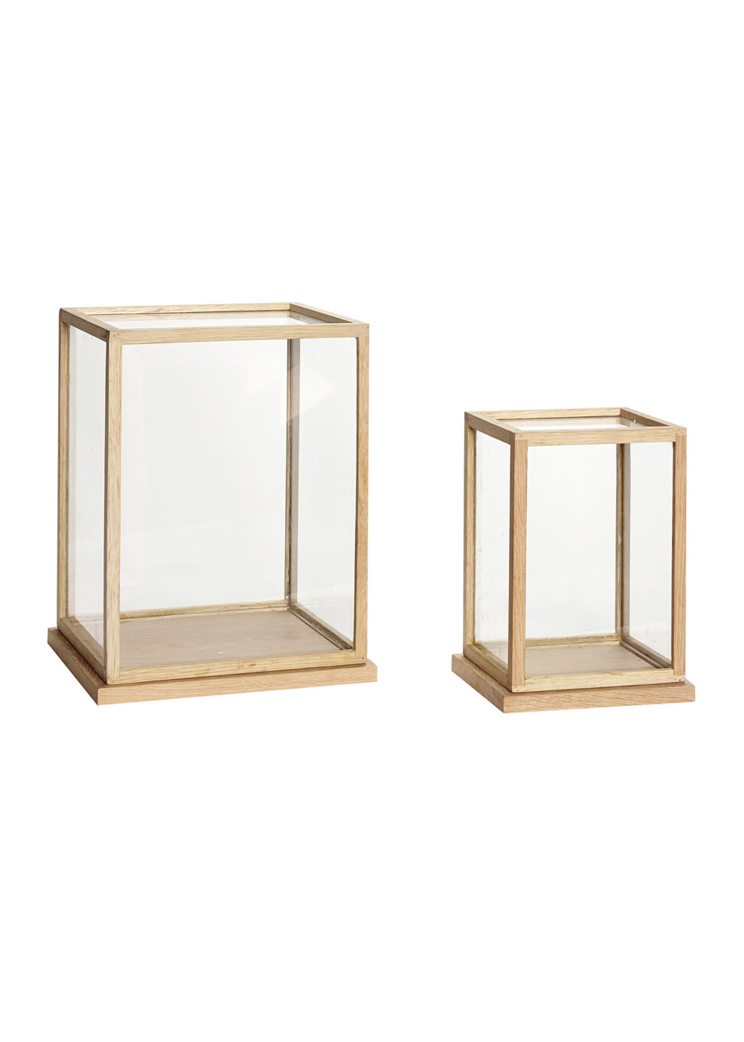 Hübsch - Boîtes - Glass Display Box - High - Oak