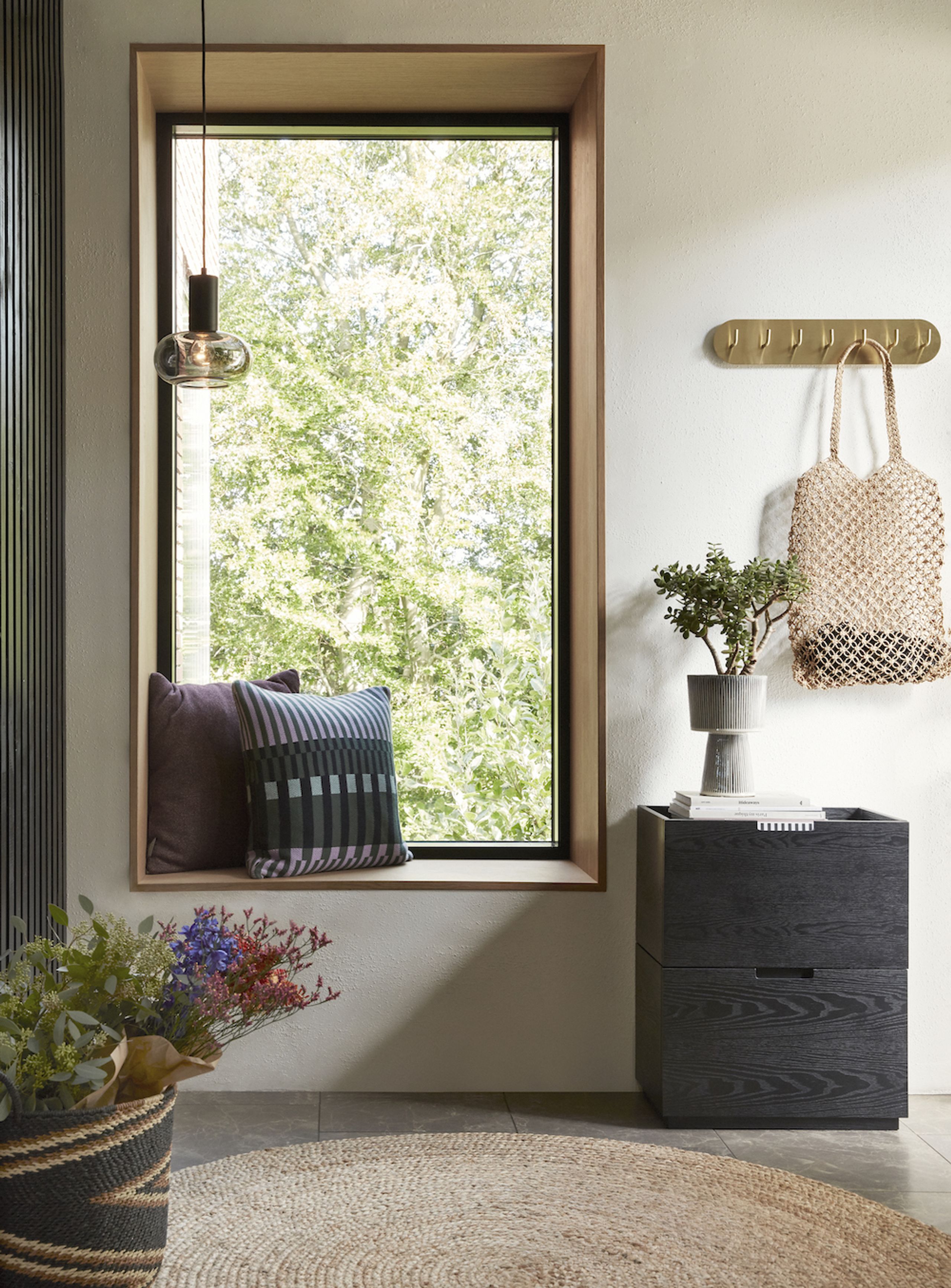 Hübsch - Hooks - Knagerække m. 7 knager - Messing