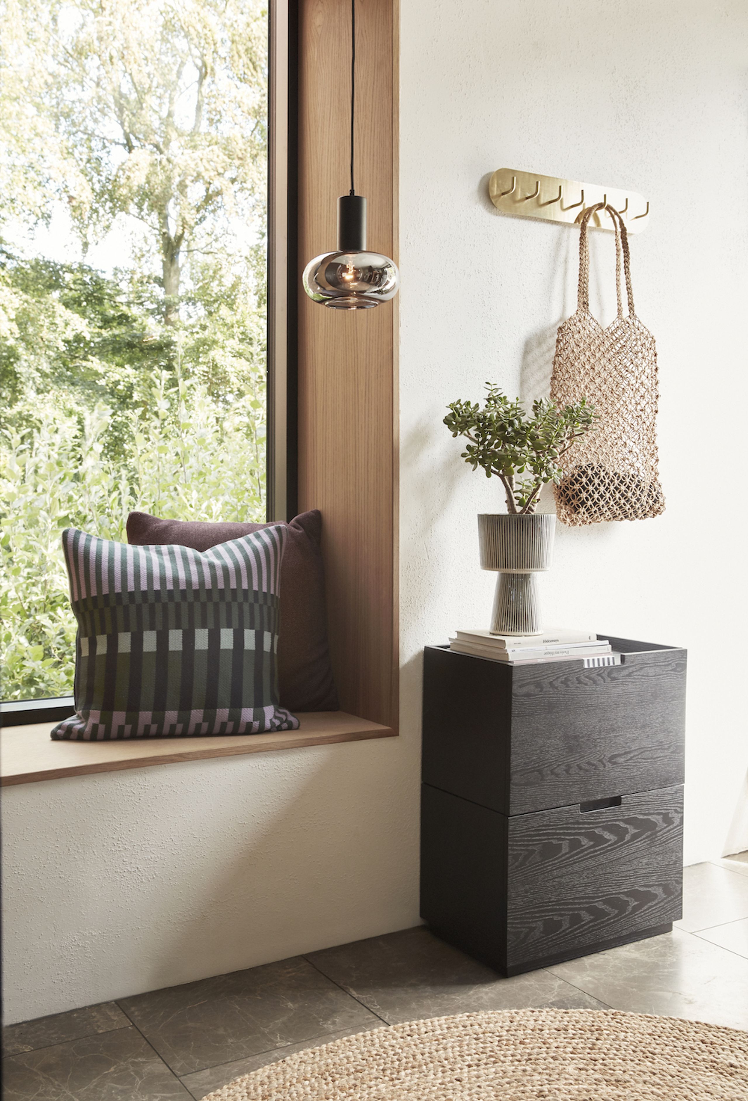 Hübsch - Hooks - Knagerække m. 7 knager - Messing