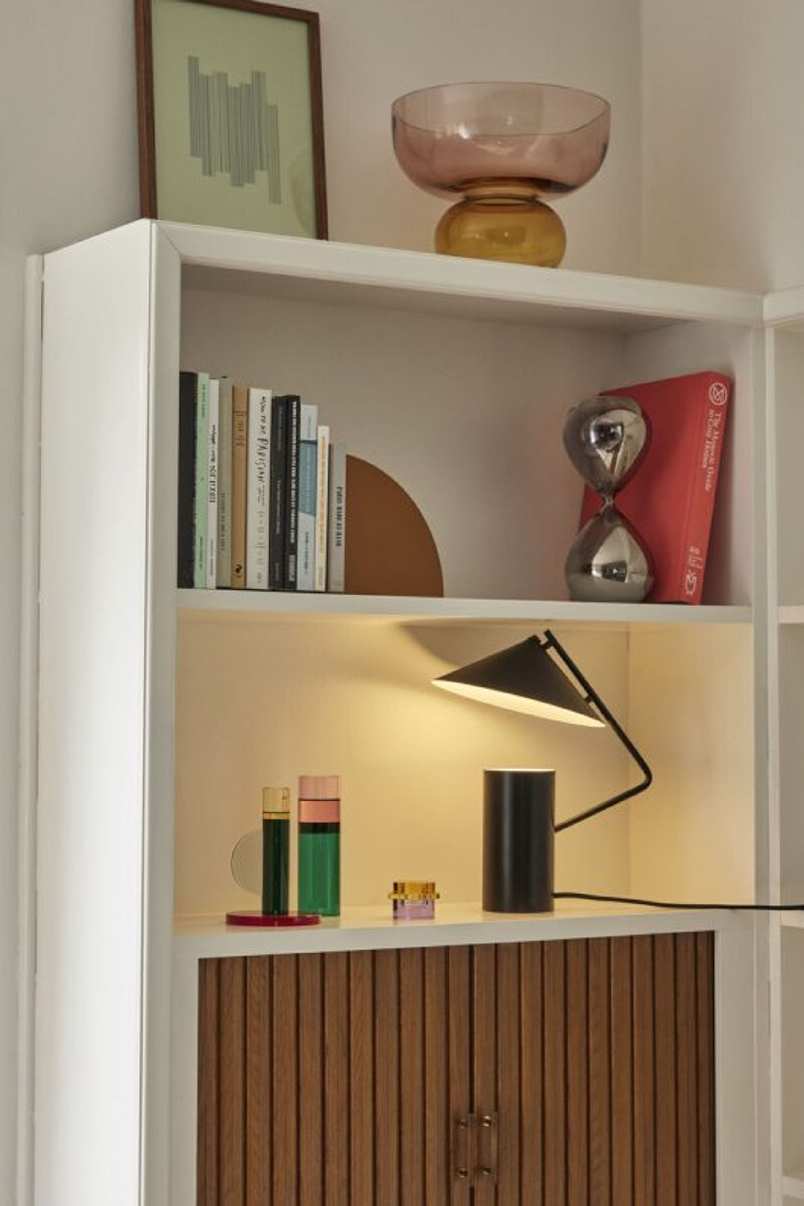 Hübsch - Candlestick - Astro Tealight Holder - Green/pink