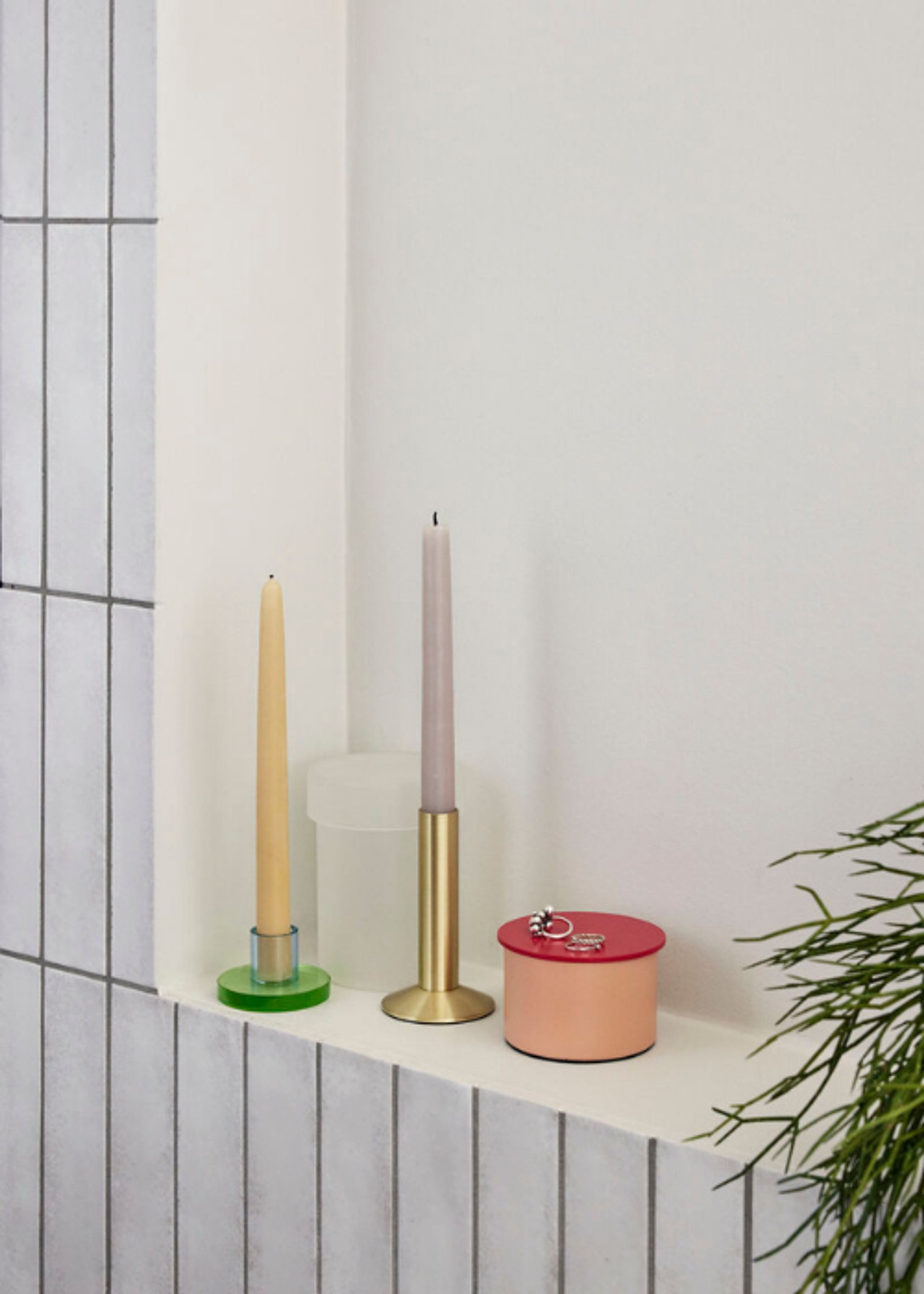 Hübsch - Chandelier - Astra Candlestick - Blue/Green