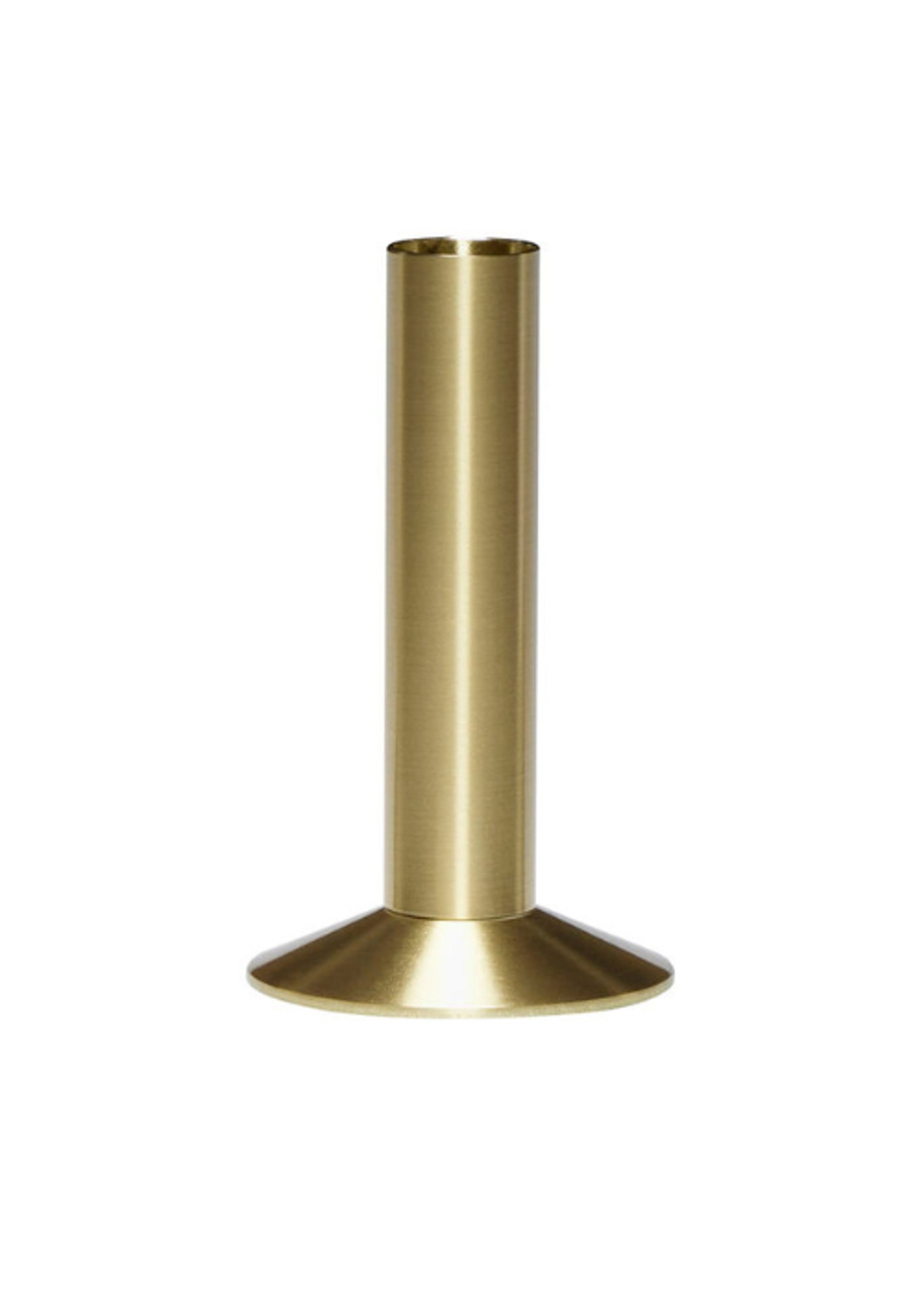Hübsch - Candlestick - Sleek Candleholder - Brass