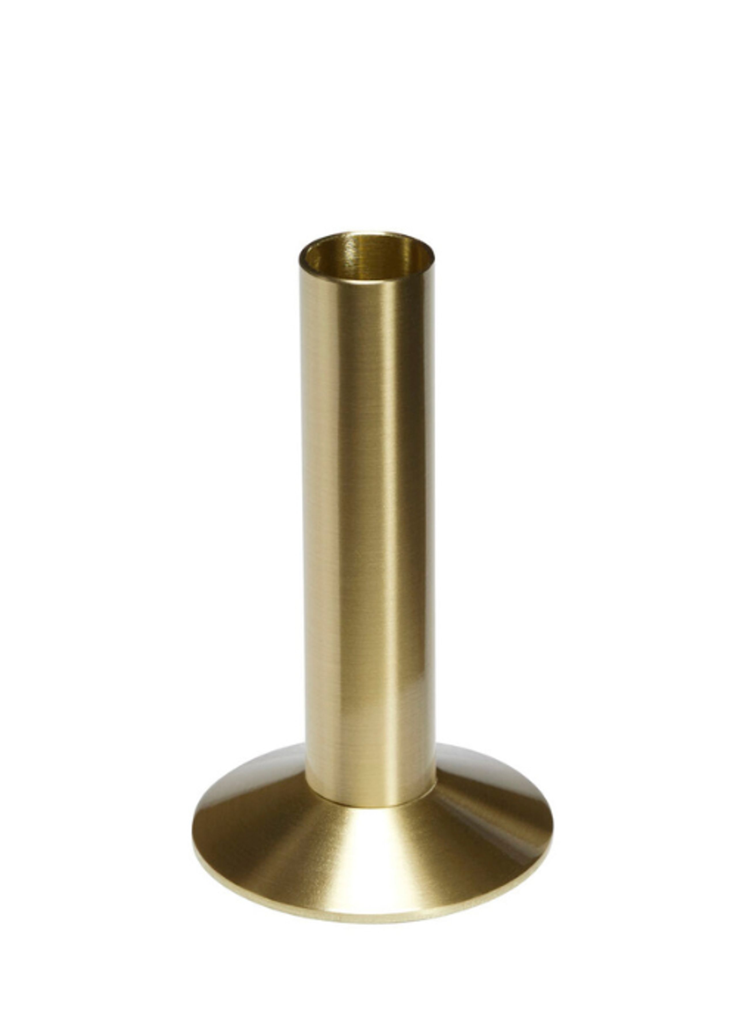 Hübsch - Candlestick - Sleek Candleholder - Brass