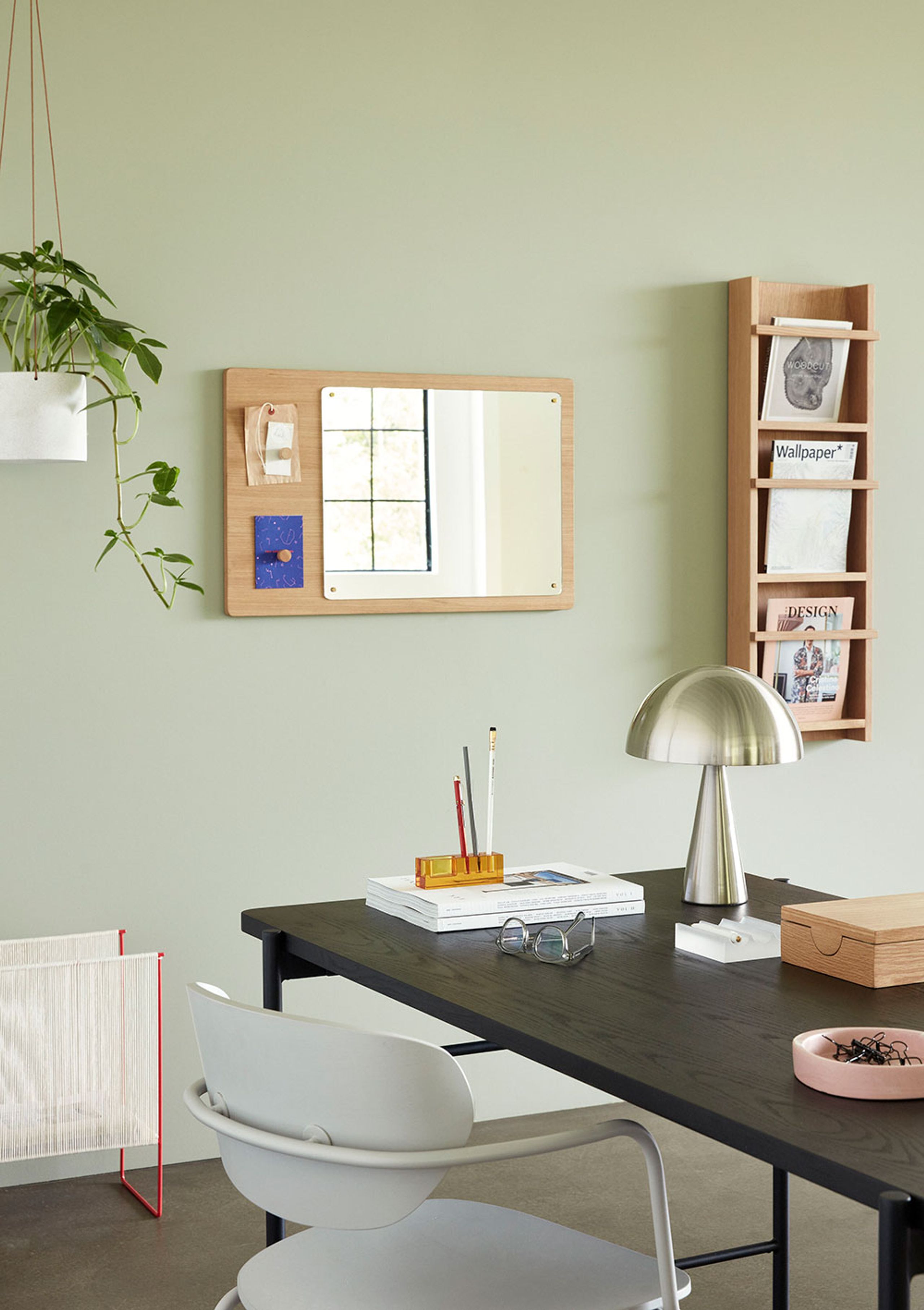 Hübsch - Magasinholder - String Magasinholder - Sort / Off White