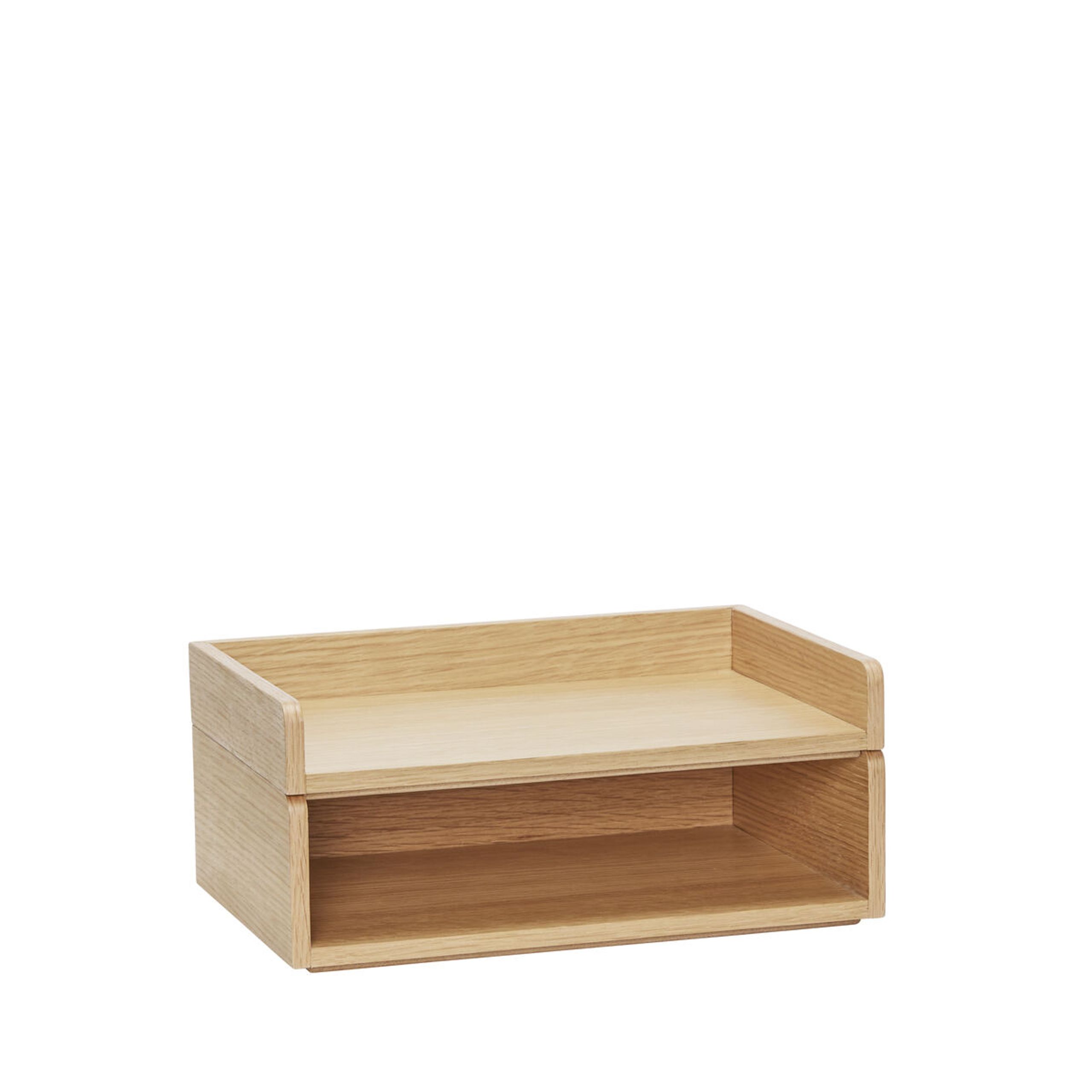 Hübsch - Cajas de almacenamiento - Afour Tray Natural - Set of 2 - Natur