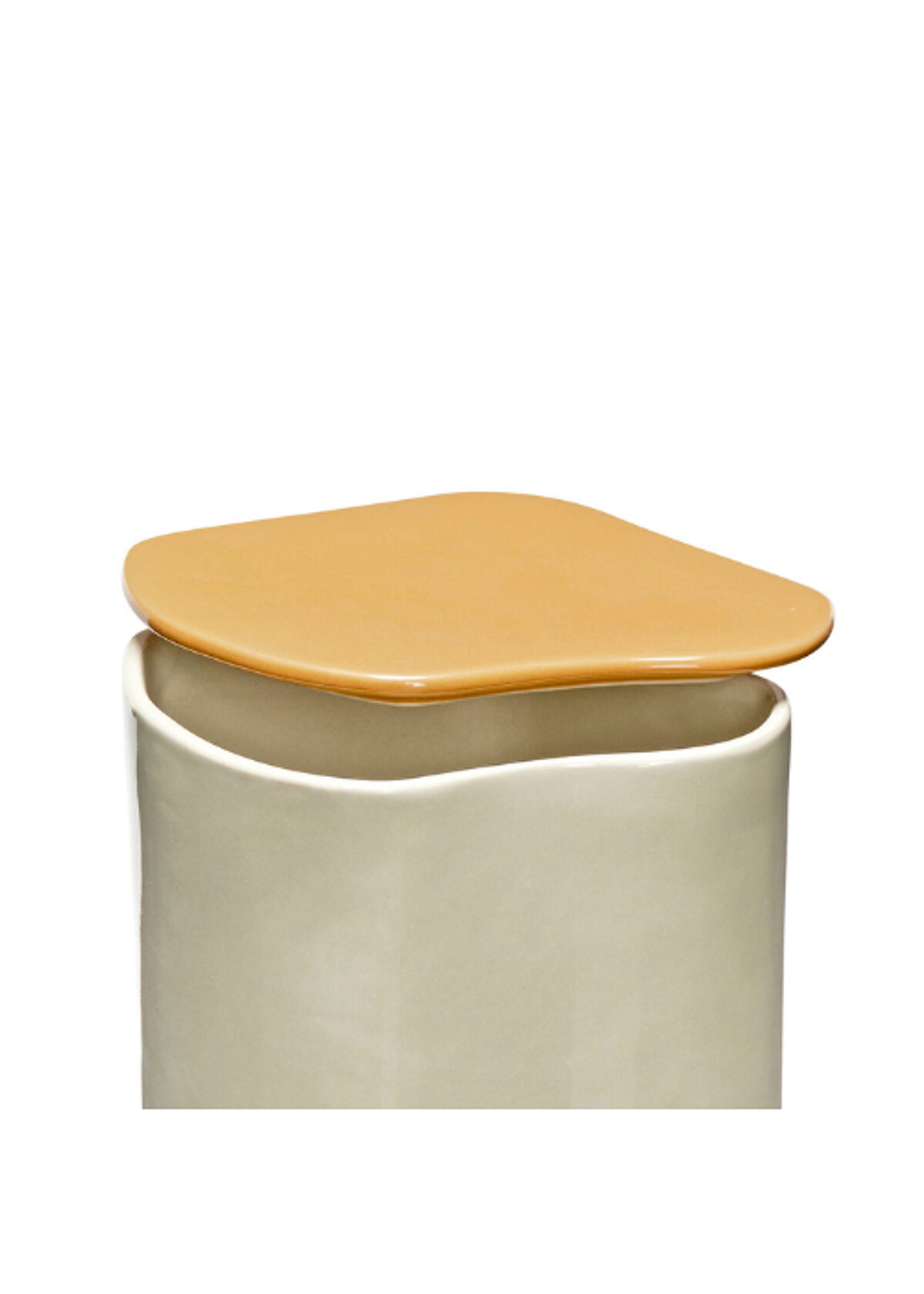 Hübsch - Storage boxes - Amare Opbevaring Med Llåg - Brown/Sand